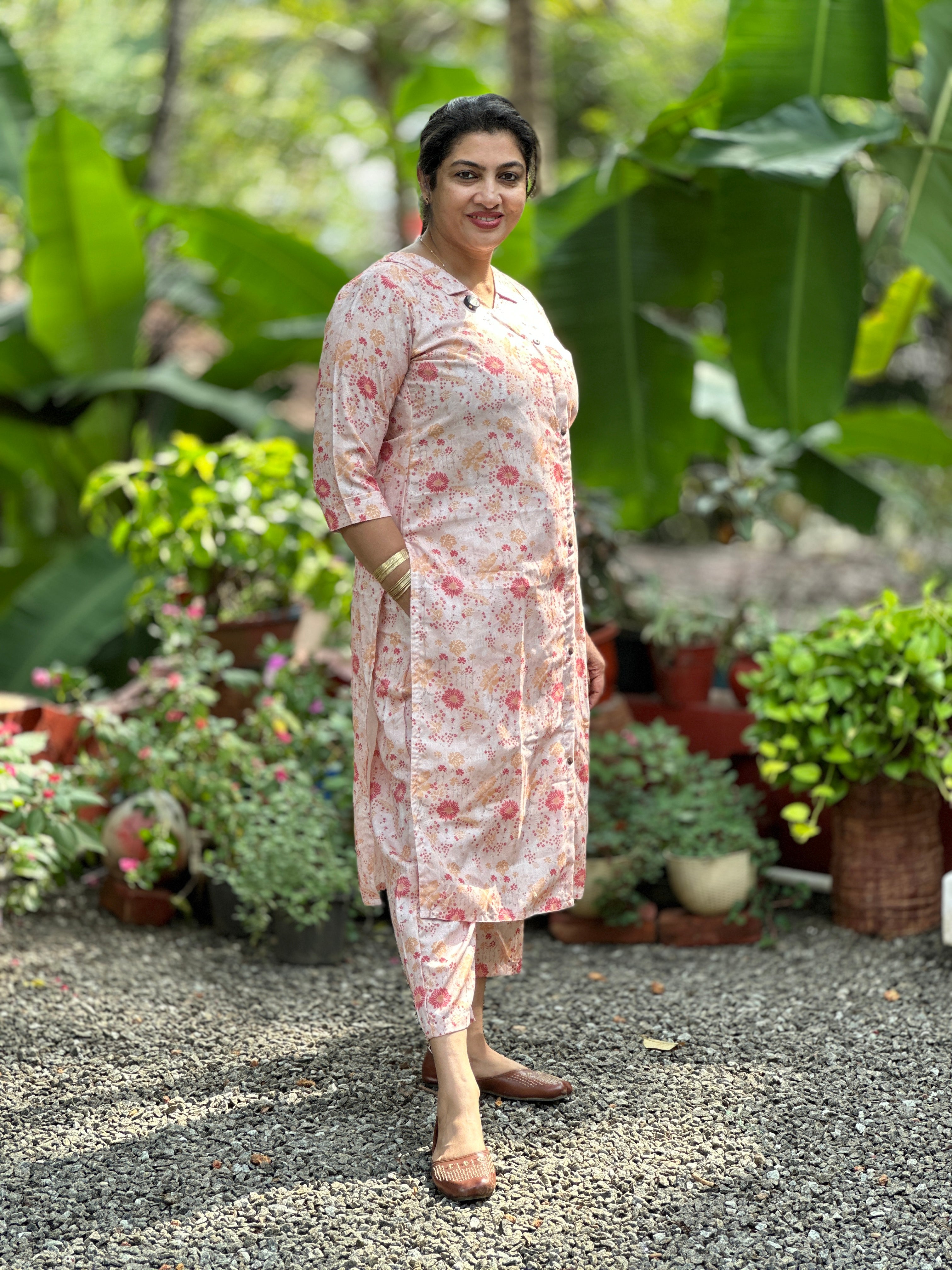 Digital Printed Linen-Rayon Blend fabric Co-ord Set | MSN254