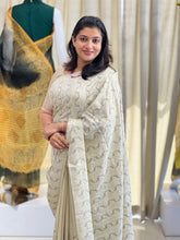 Machine Embroidery Detailed Semi Tussar Saree | PNS266