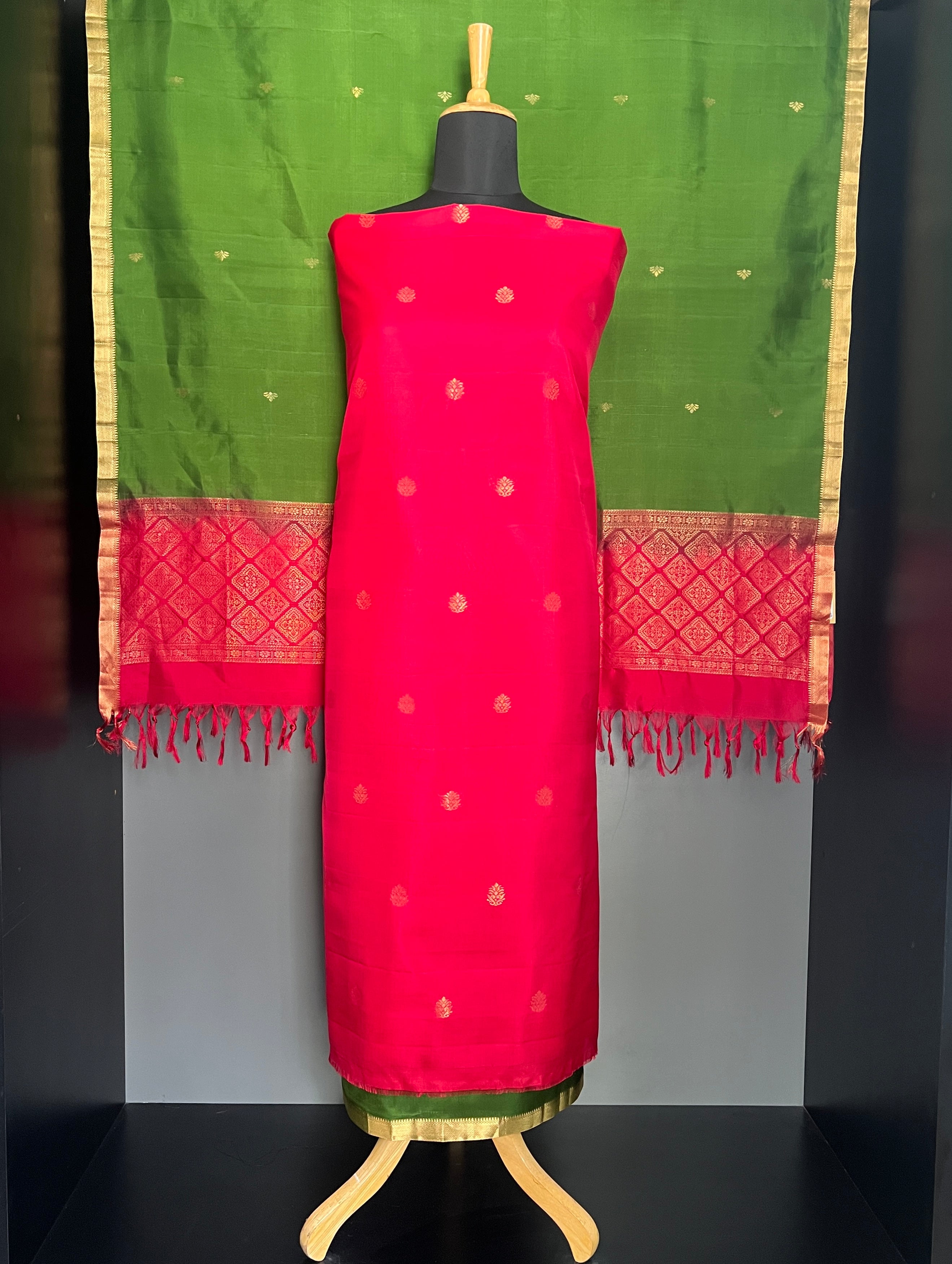Contrast Color Soft Silk Salwar Sets | PST156