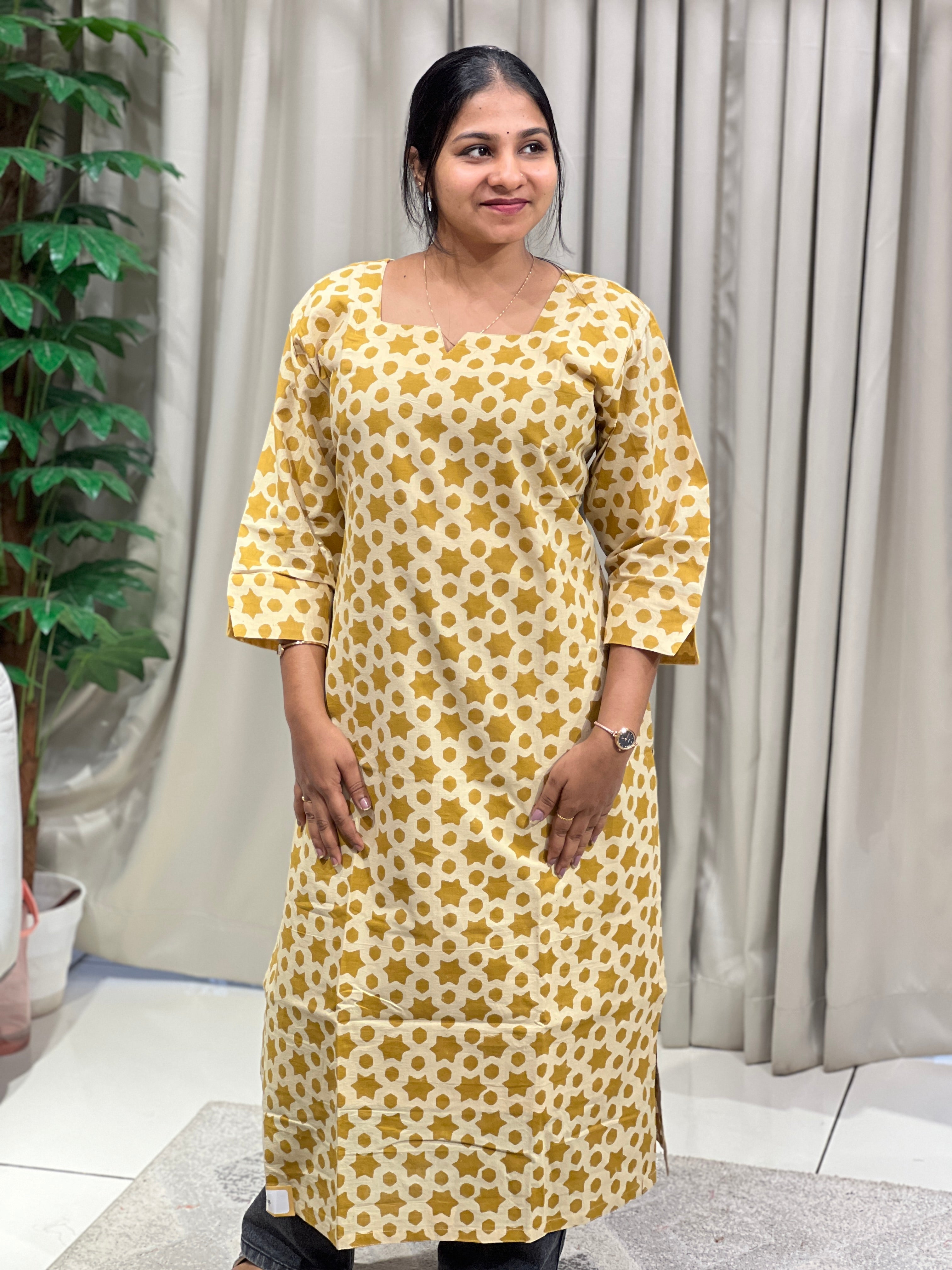 Printed Cotton Kurta | RMLA235