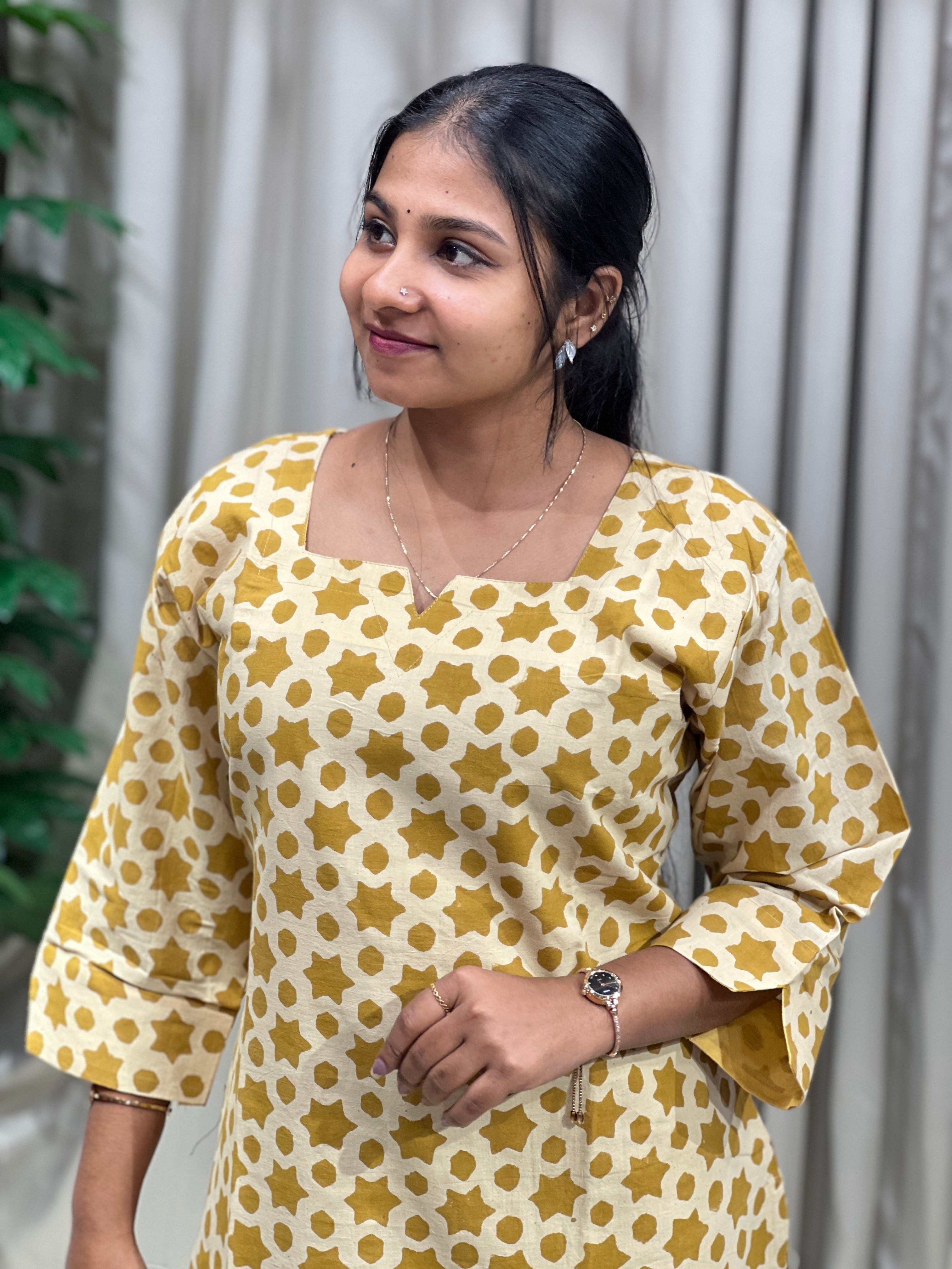 Printed Cotton Kurta | RMLA235