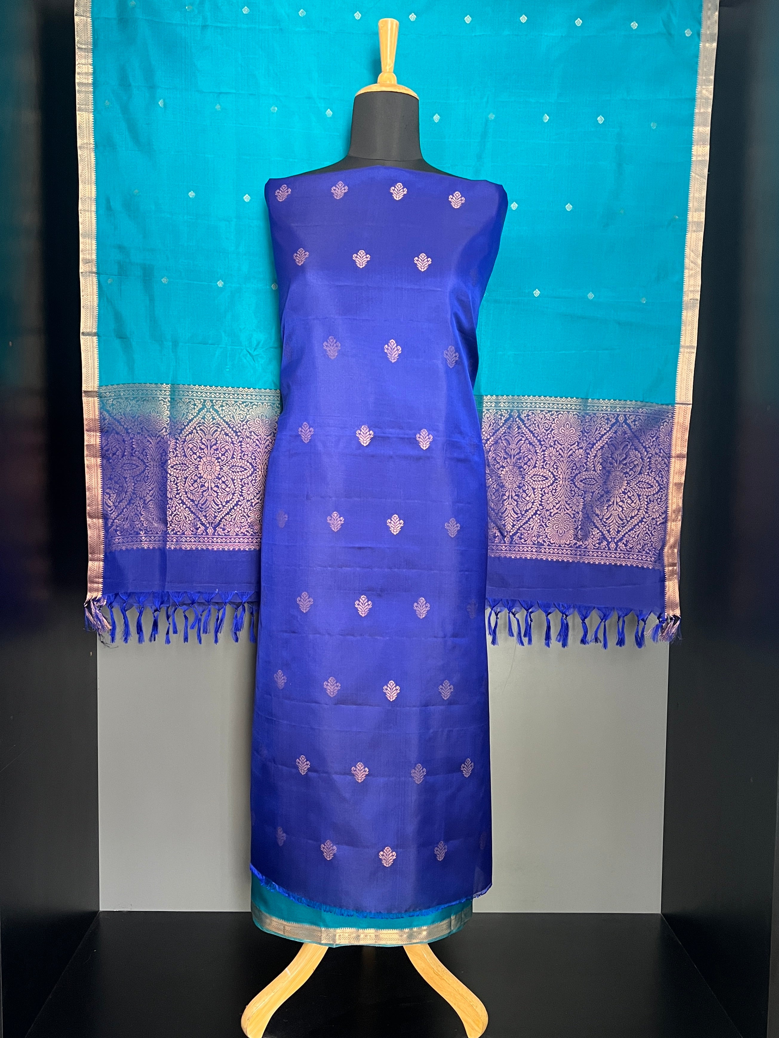 Contrast Color Soft Silk Salwar Sets | PST153