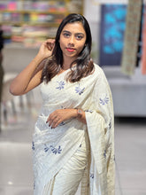 Machine Embroidery Detailed Semi Tussar Saree | PNS262