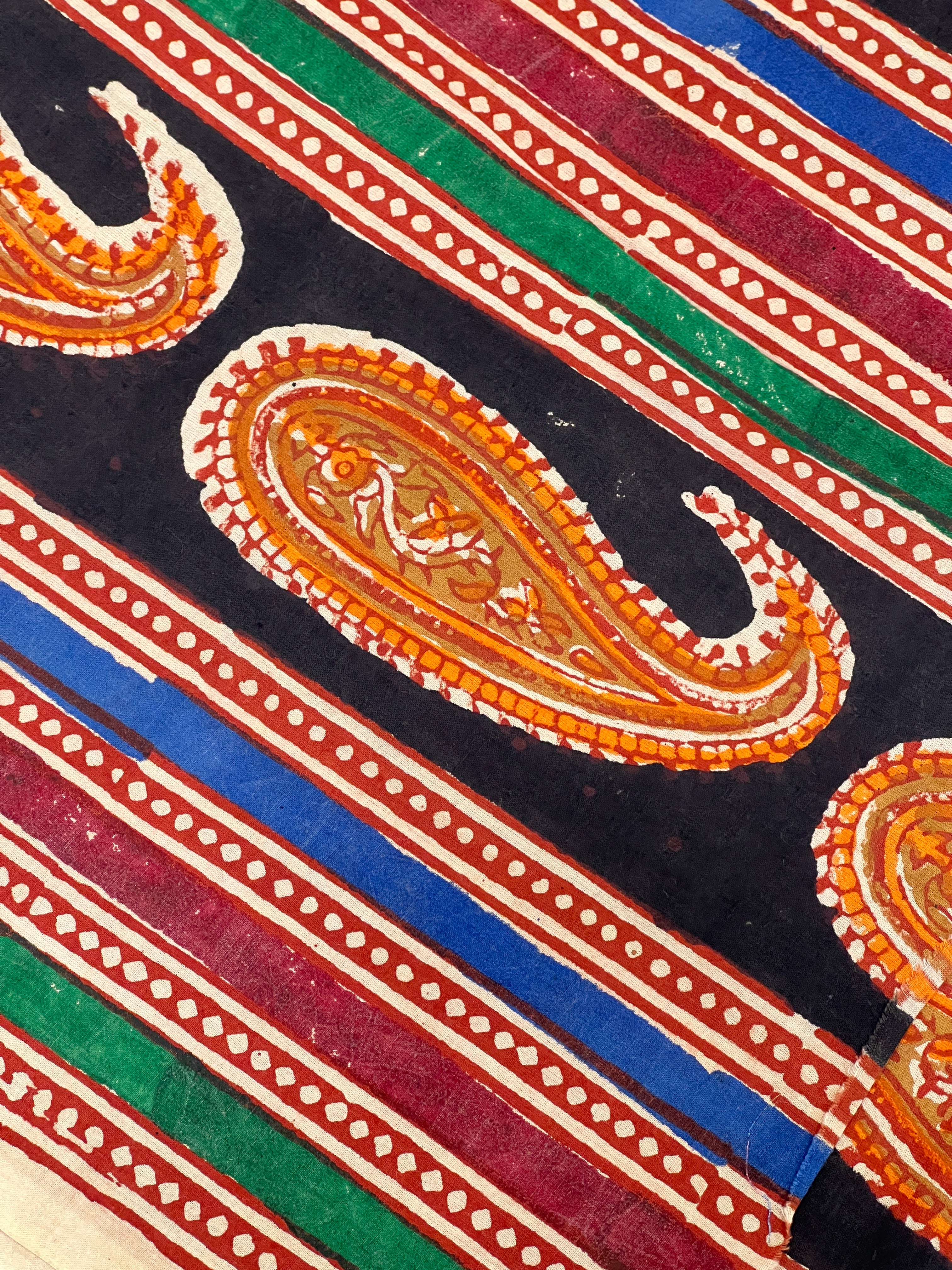 Paisley Print Detailed Cotton Blouse Material | RMBT336