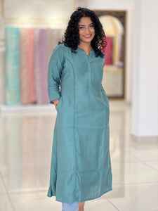 A-Line Pattern Semi Silk Kurta | SV277