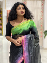 Double Shade Border Patterned Silky Kota Saree | NHH243