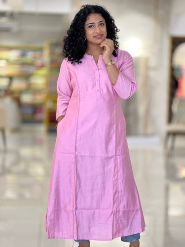 A-Line Pattern Semi Silk Kurta | SV277