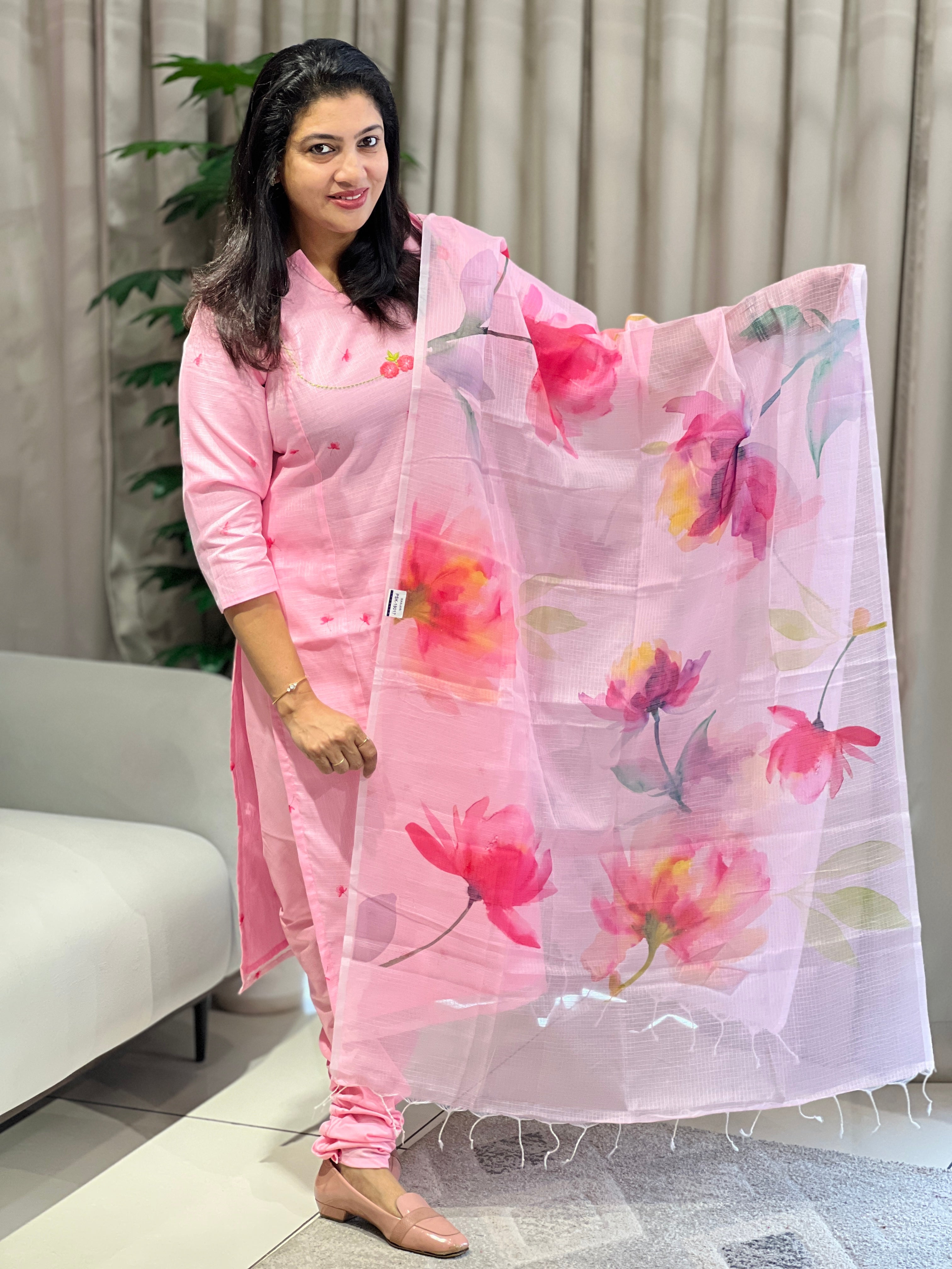 Floral Digital Printed Silky Kota Unstitched Salwar Set | MR251