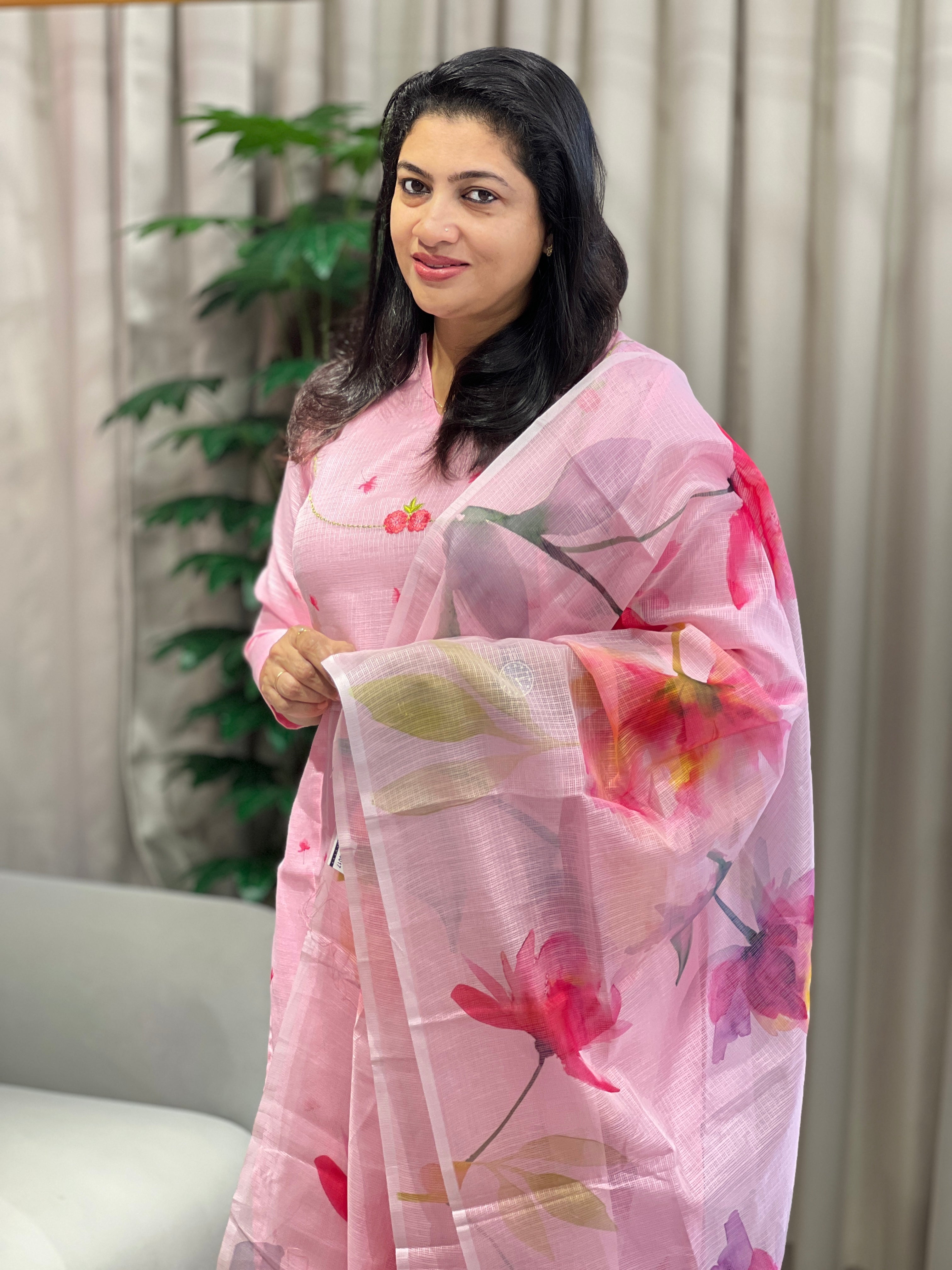 Floral Digital Printed Silky Kota Unstitched Salwar Set | MR251