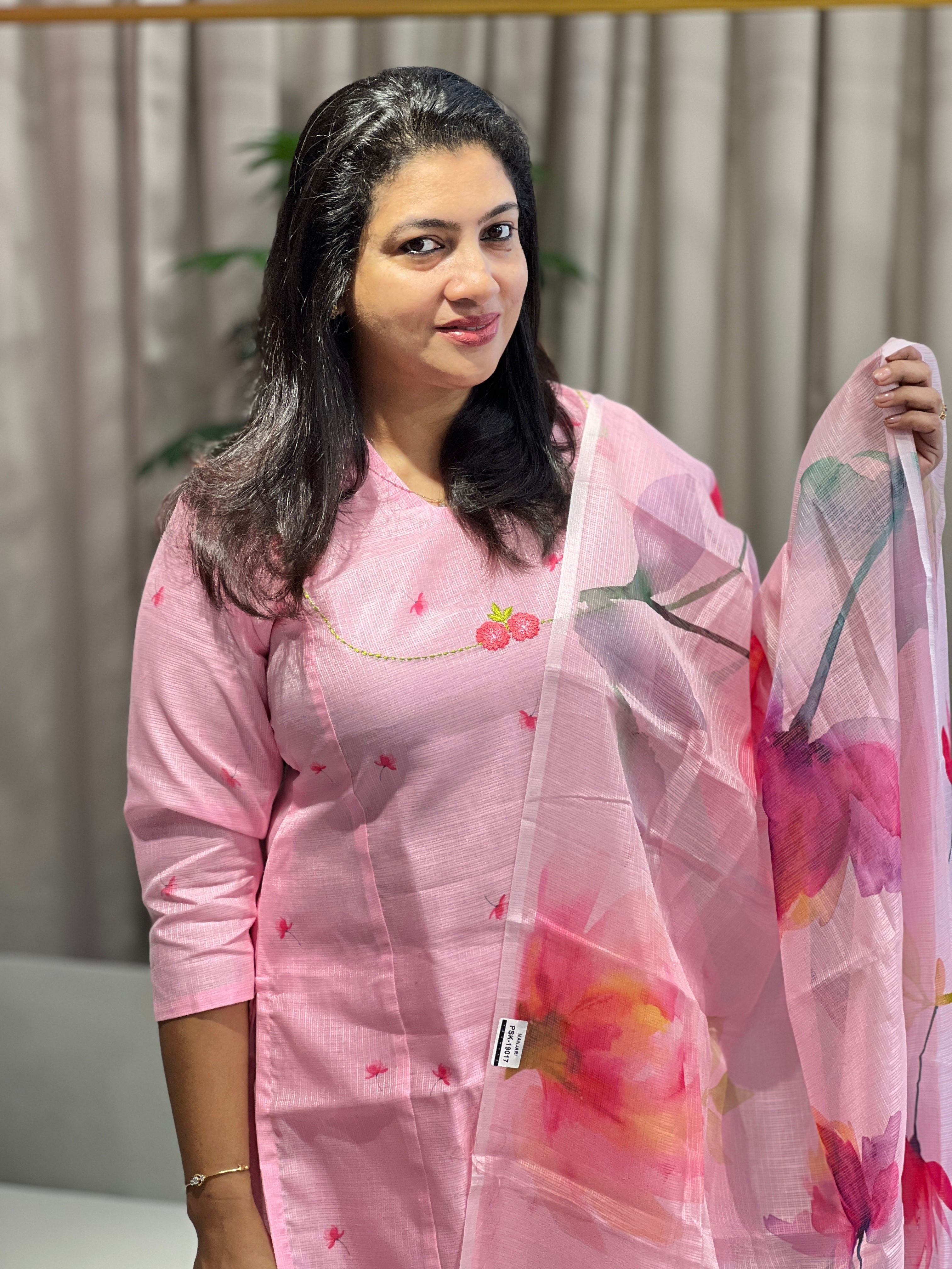 Floral Digital Printed Silky Kota Unstitched Salwar Set | MR251