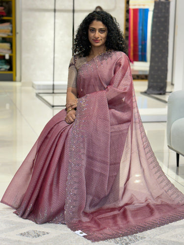 Stone Work Organza Saree | SBP392