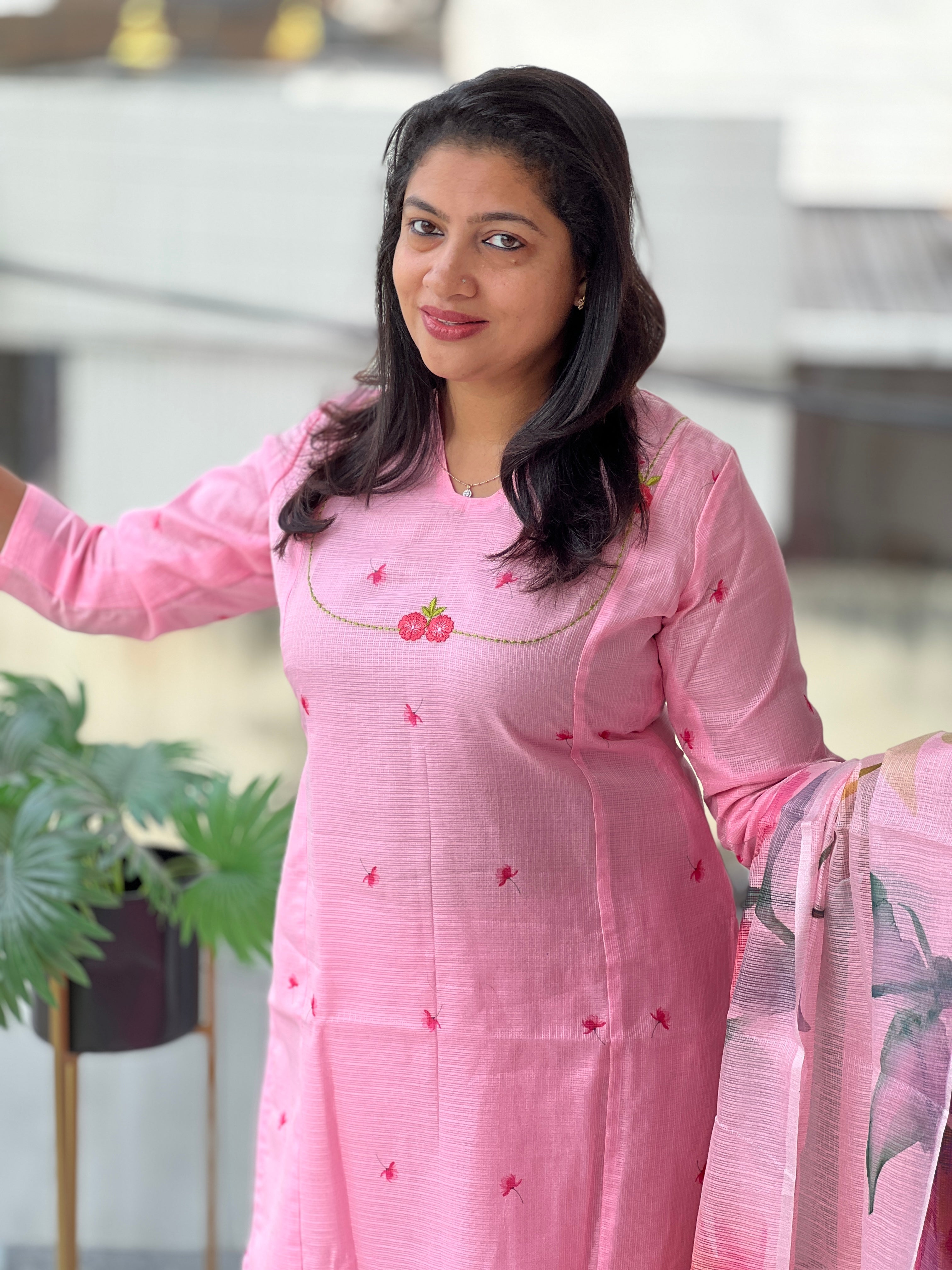 Floral Digital Printed Silky Kota Unstitched Salwar Set | MR251