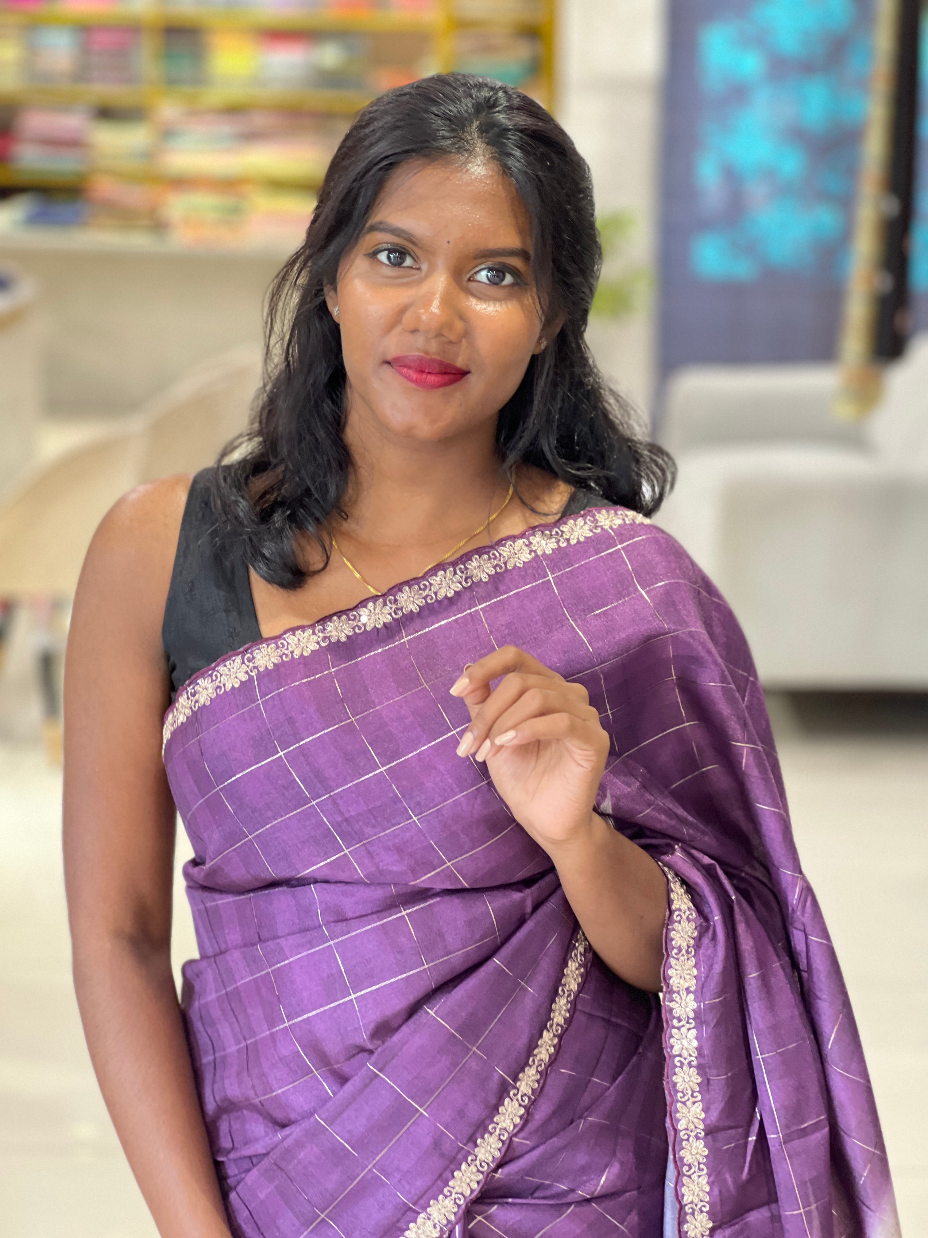Golden Zari Woven Double Shaded  Semi Tussar Saree | SSN187