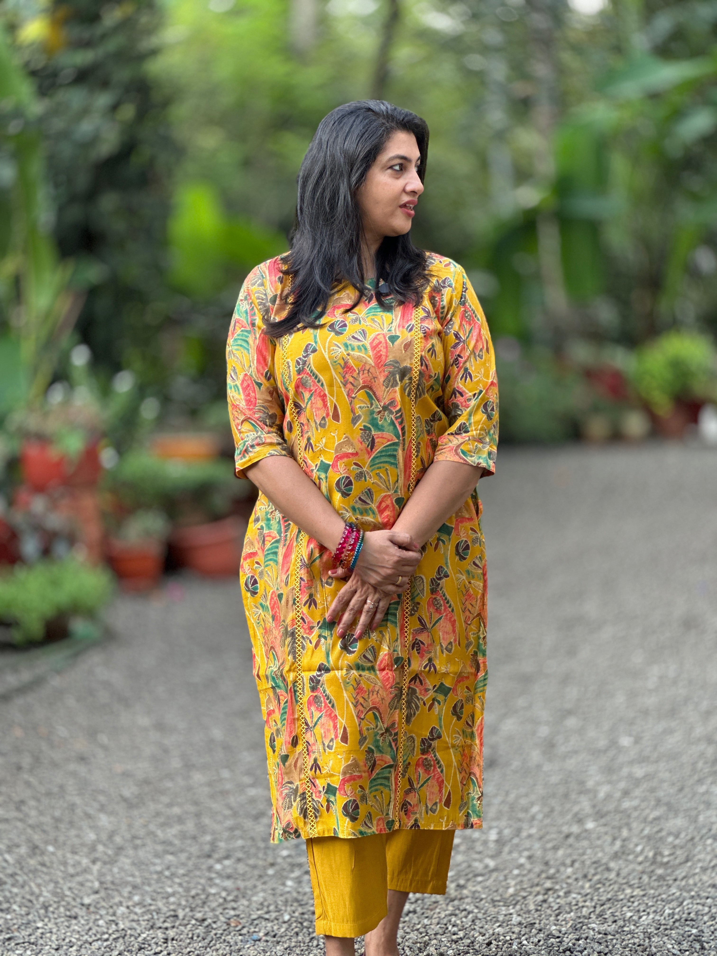 Foil Printed Malai Chanderi Co-ord Set | MSN253