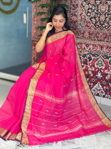 Scattered Butta Detailed Kanchi-Cotton Saree | VR160