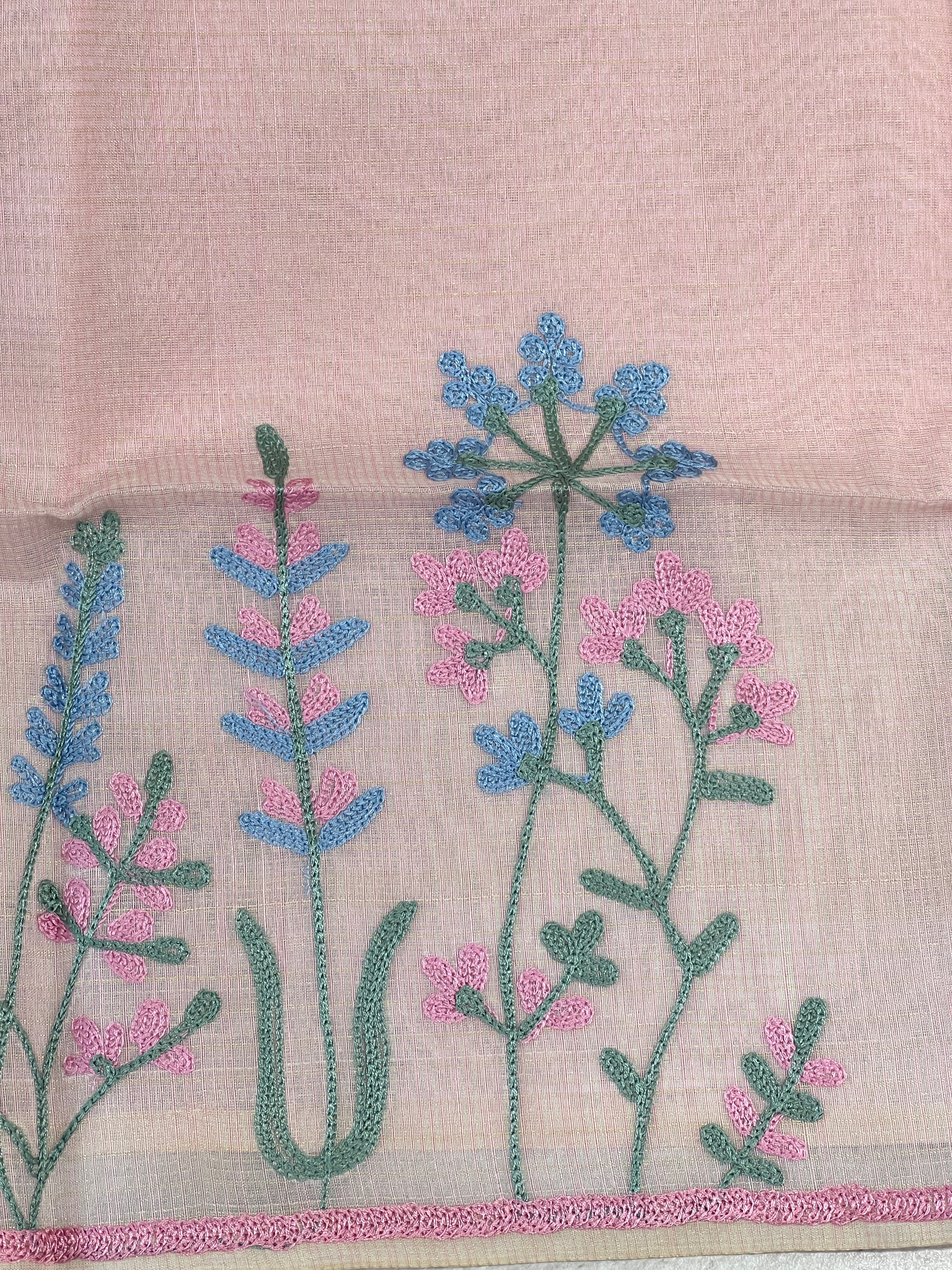 Floral Machine Embroidered Kota Saree | JSC416