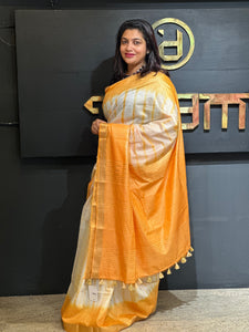 Shibori Patterned Silky Kota Saree | SK424