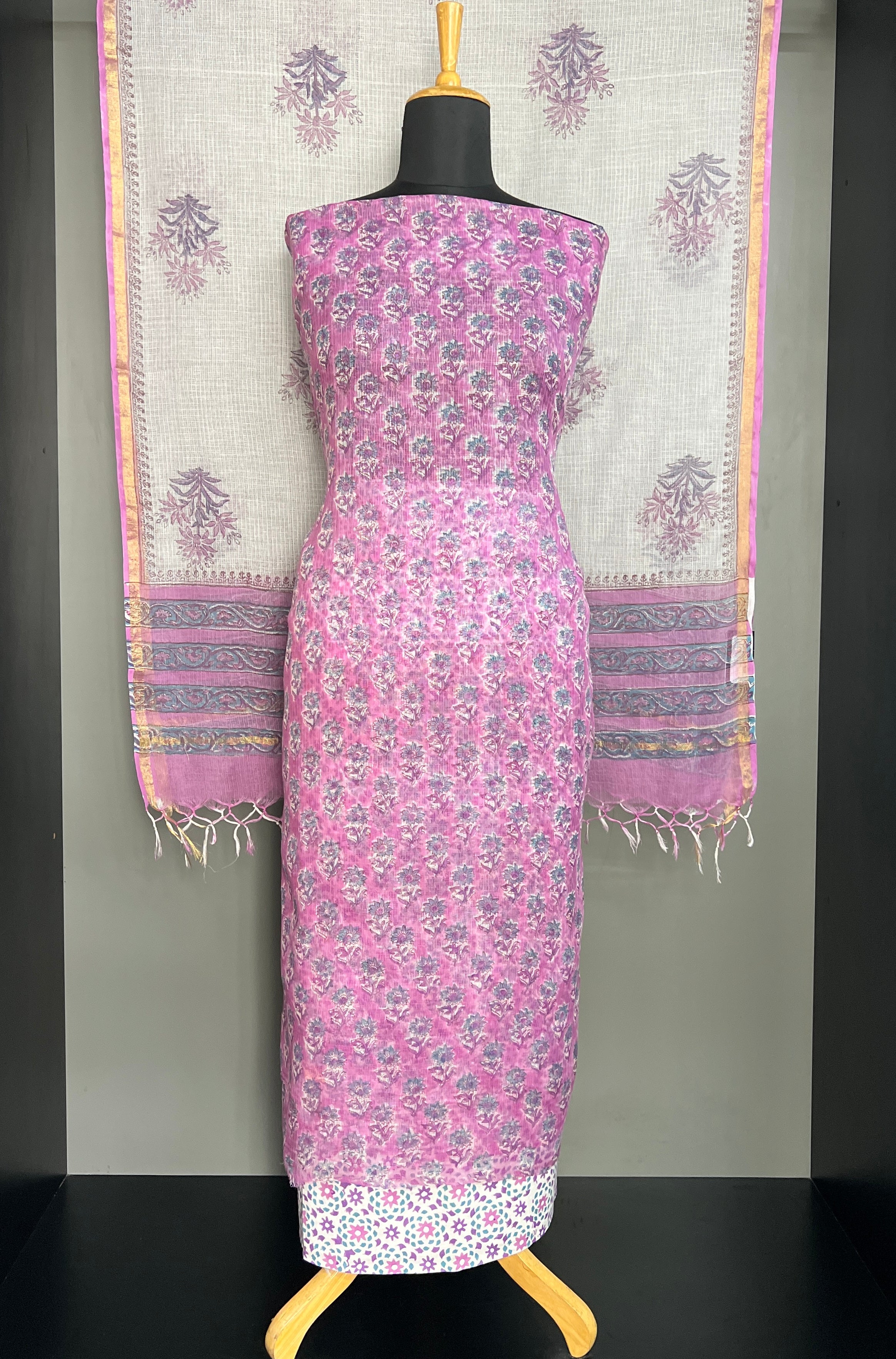 Hand Block Printed Kota Salwar Set | MF232