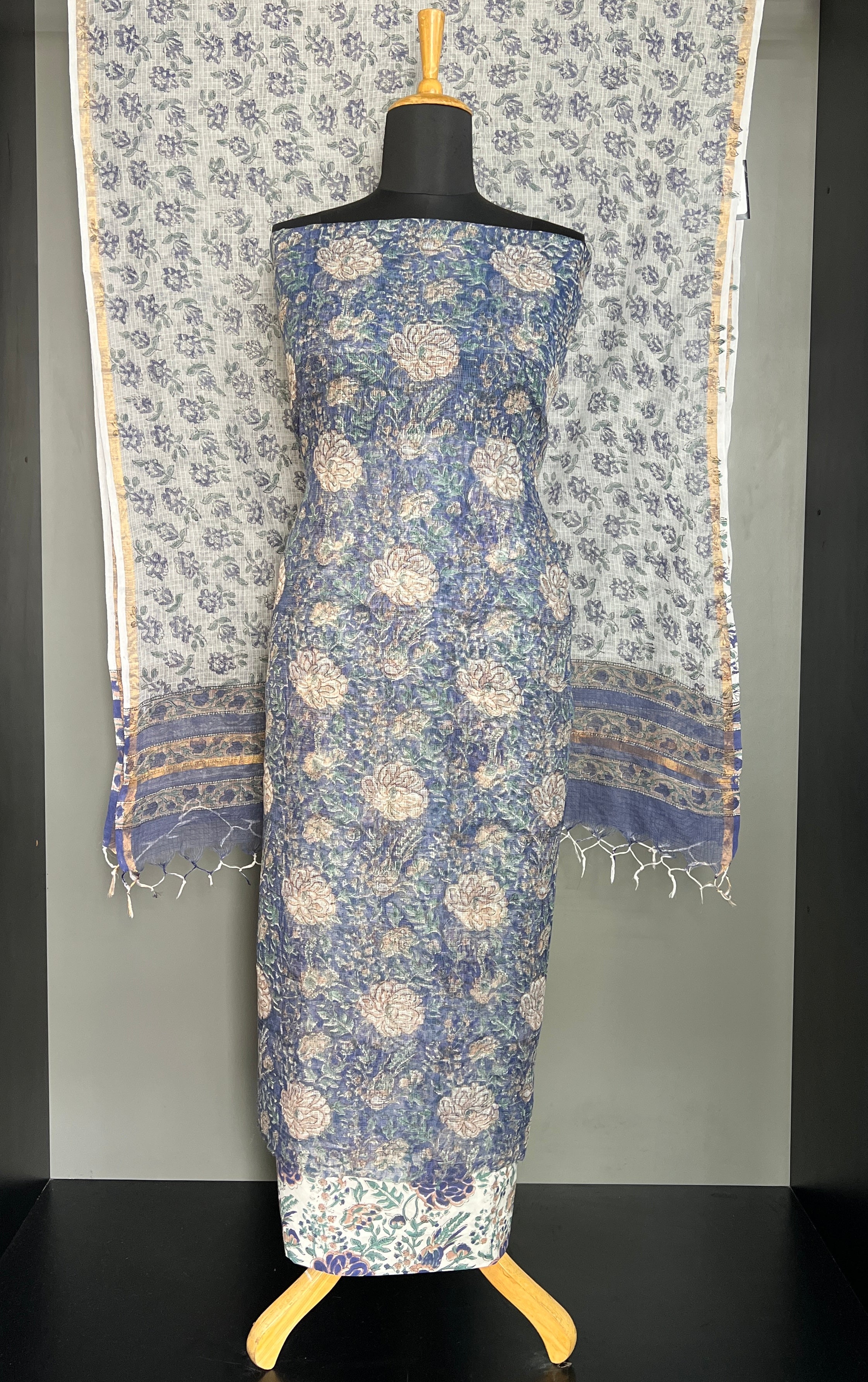 Hand Block Printed Kota Salwar Set | MF238