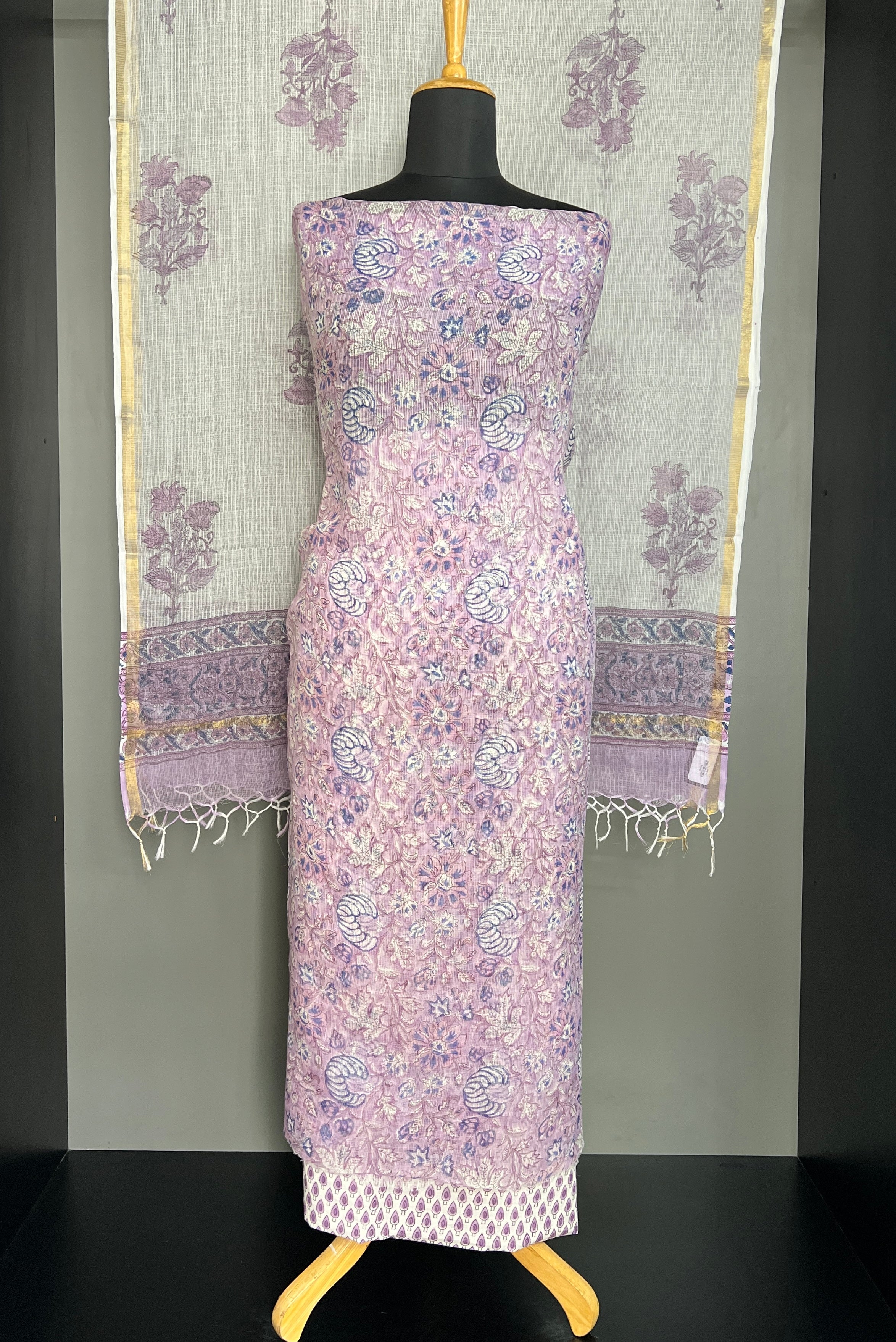 Hand Block Printed Kota Salwar Set | MF242