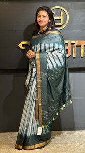 Shibori Patterned Silky Kota Saree | SK425