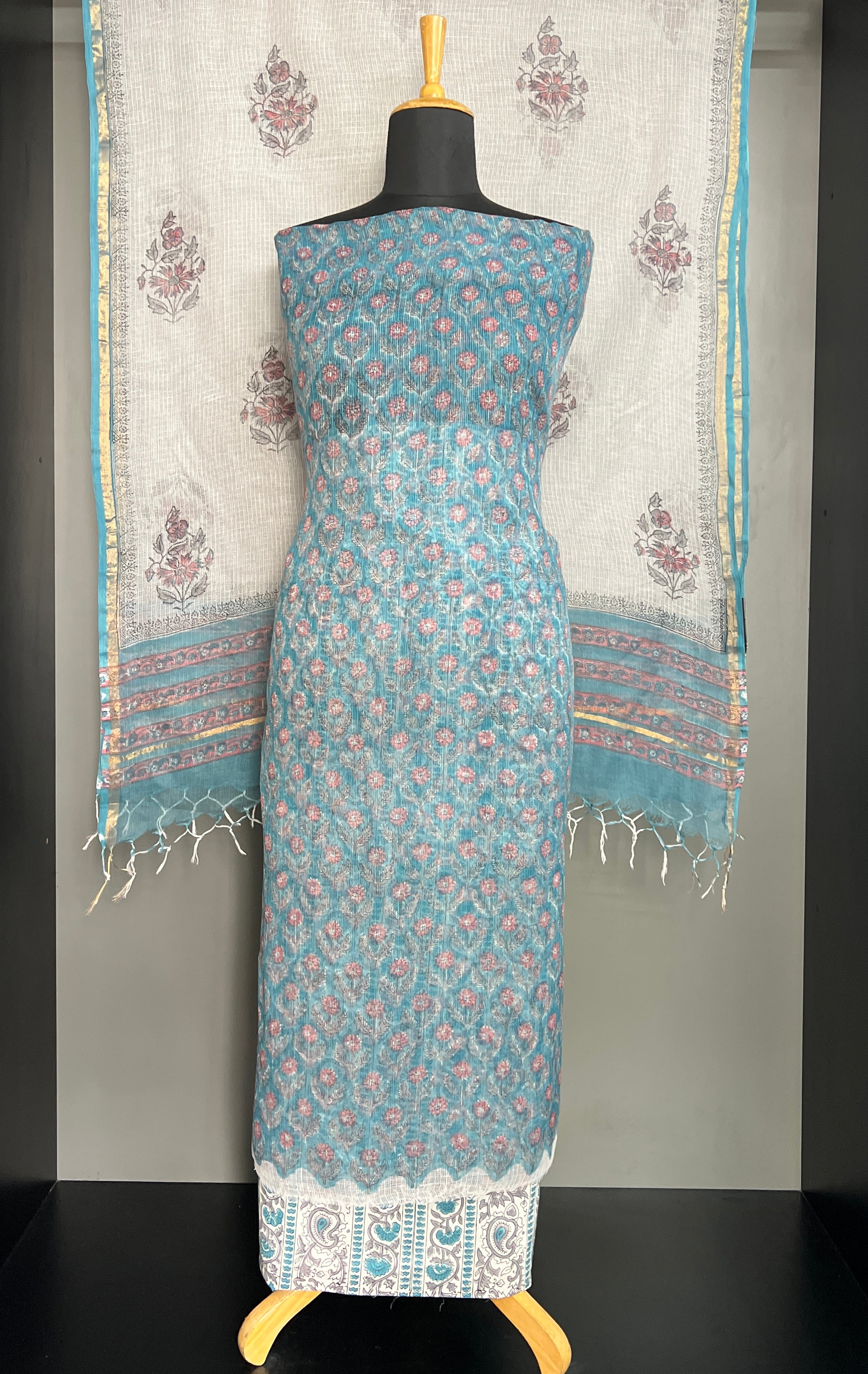 Hand Block Printed Kota Salwar Set | MF233