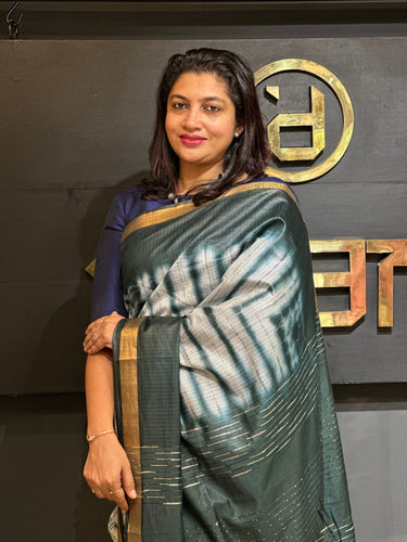 Shibori Patterned Silky Kota Saree | SK425