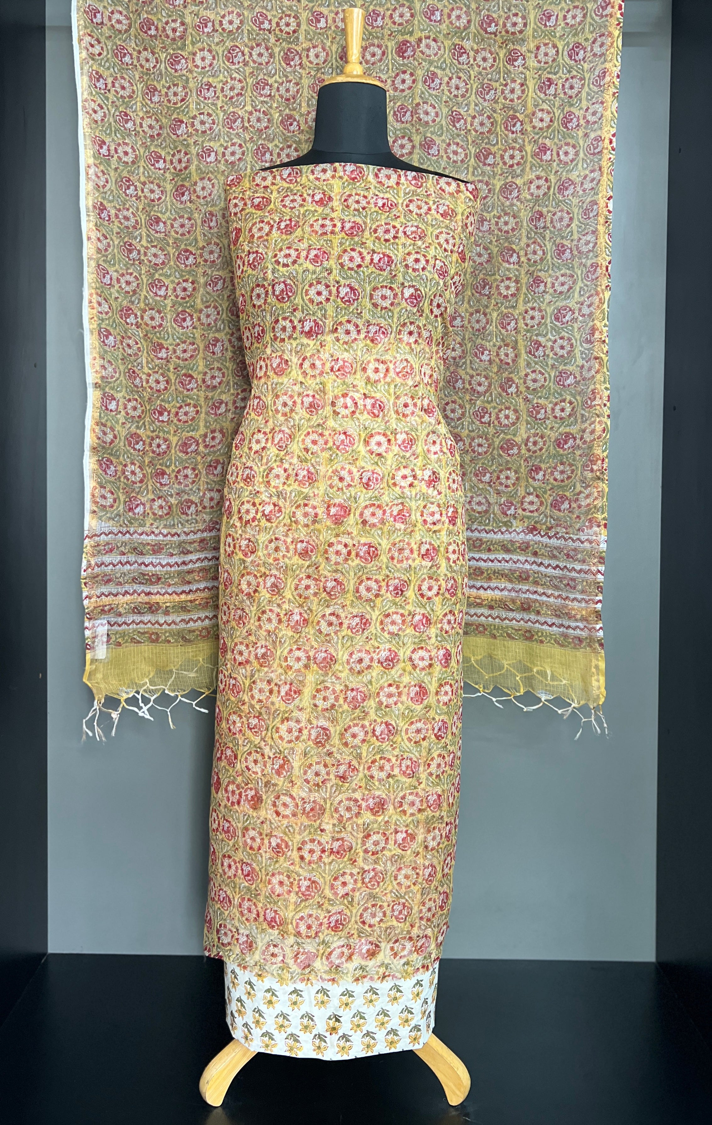 Hand Block Printed Kota Salwar Set | MF235