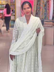 Machine Embroidery Pure Cotton Kurta Set | FW348