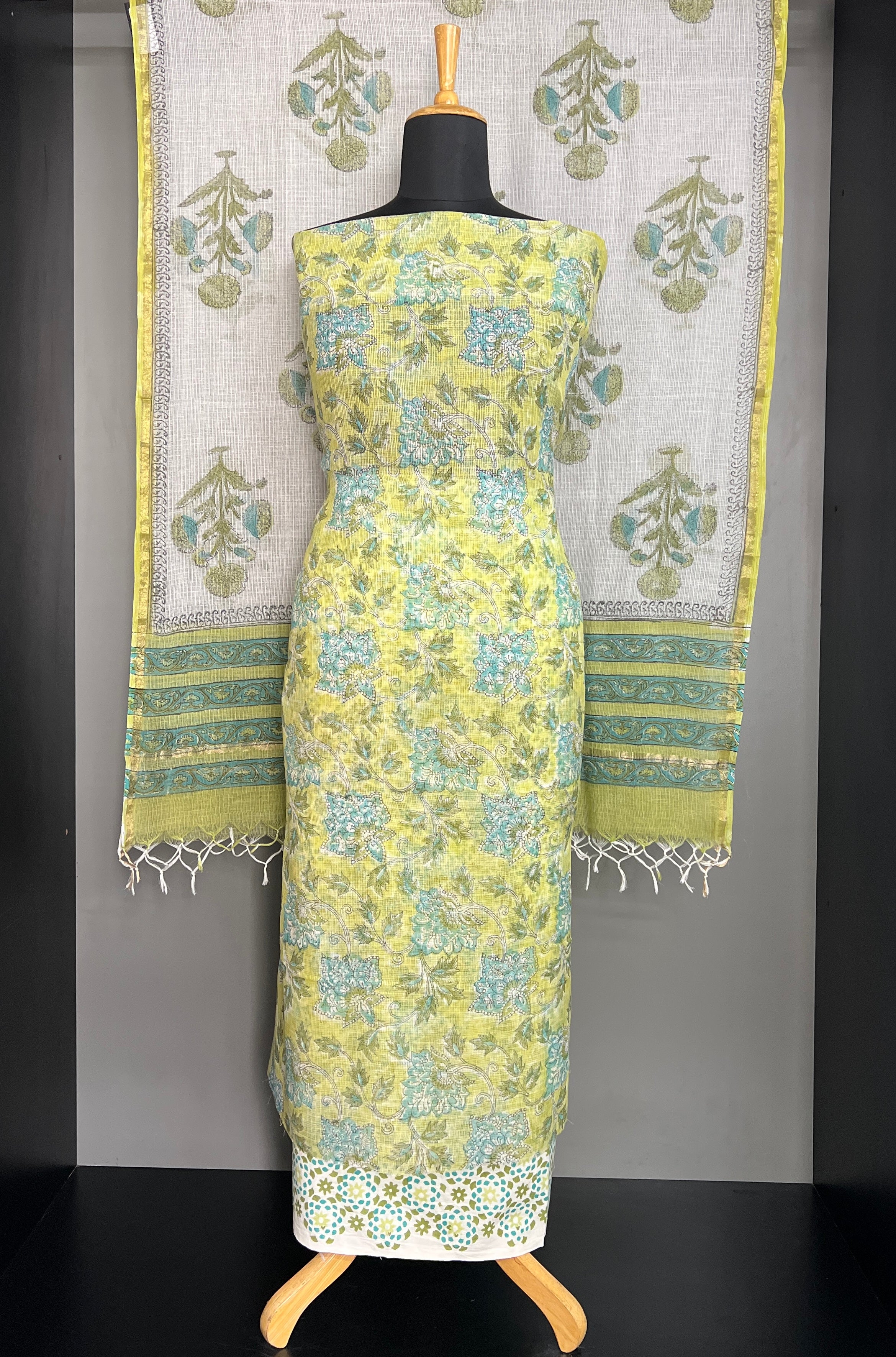 Hand Block Printed Kota Salwar Set | MF240