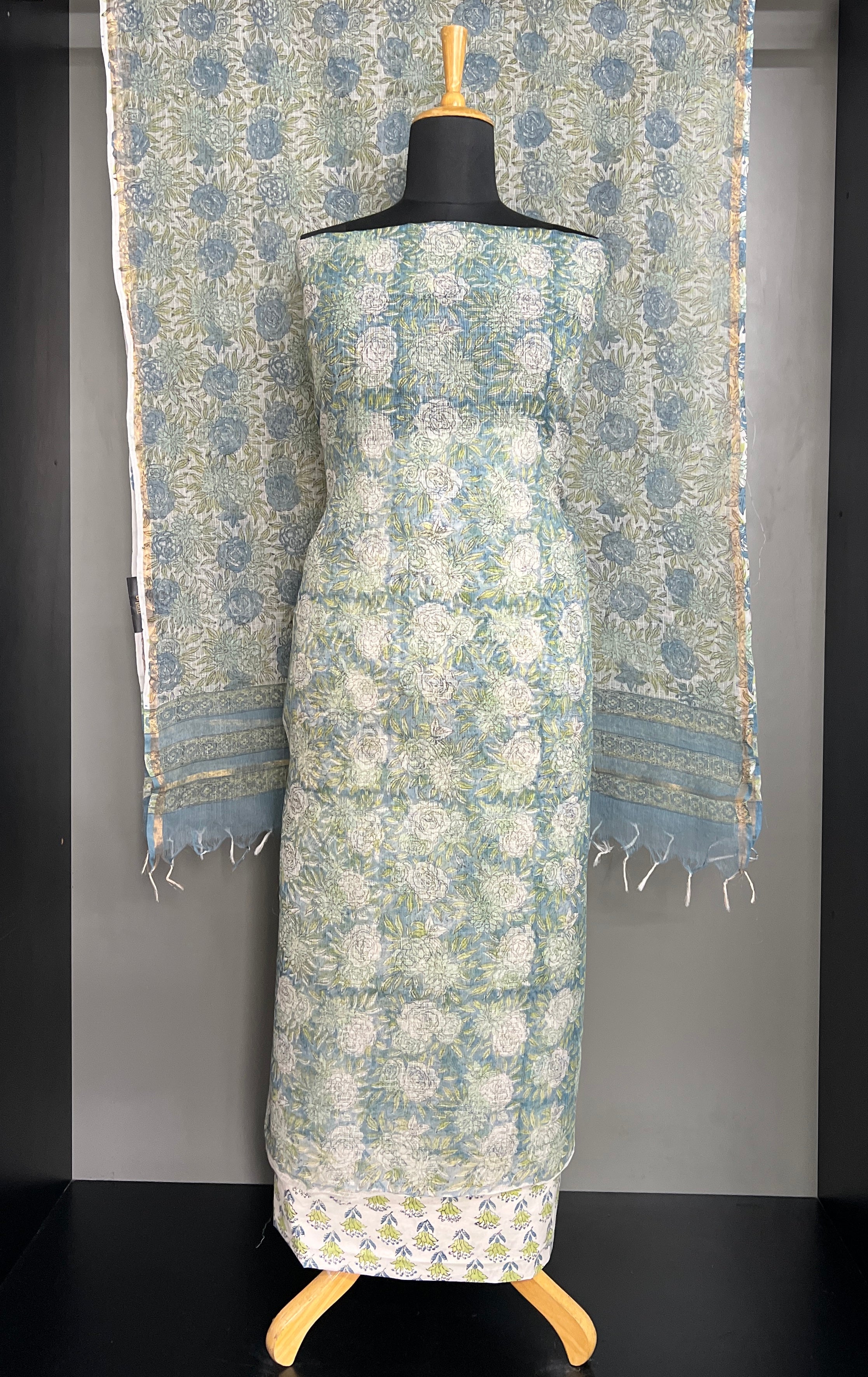 Hand Block Printed Kota Salwar Set | MF237