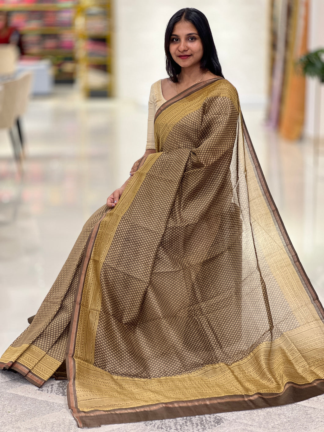 Screen Printed Chanderi Saree | LP158