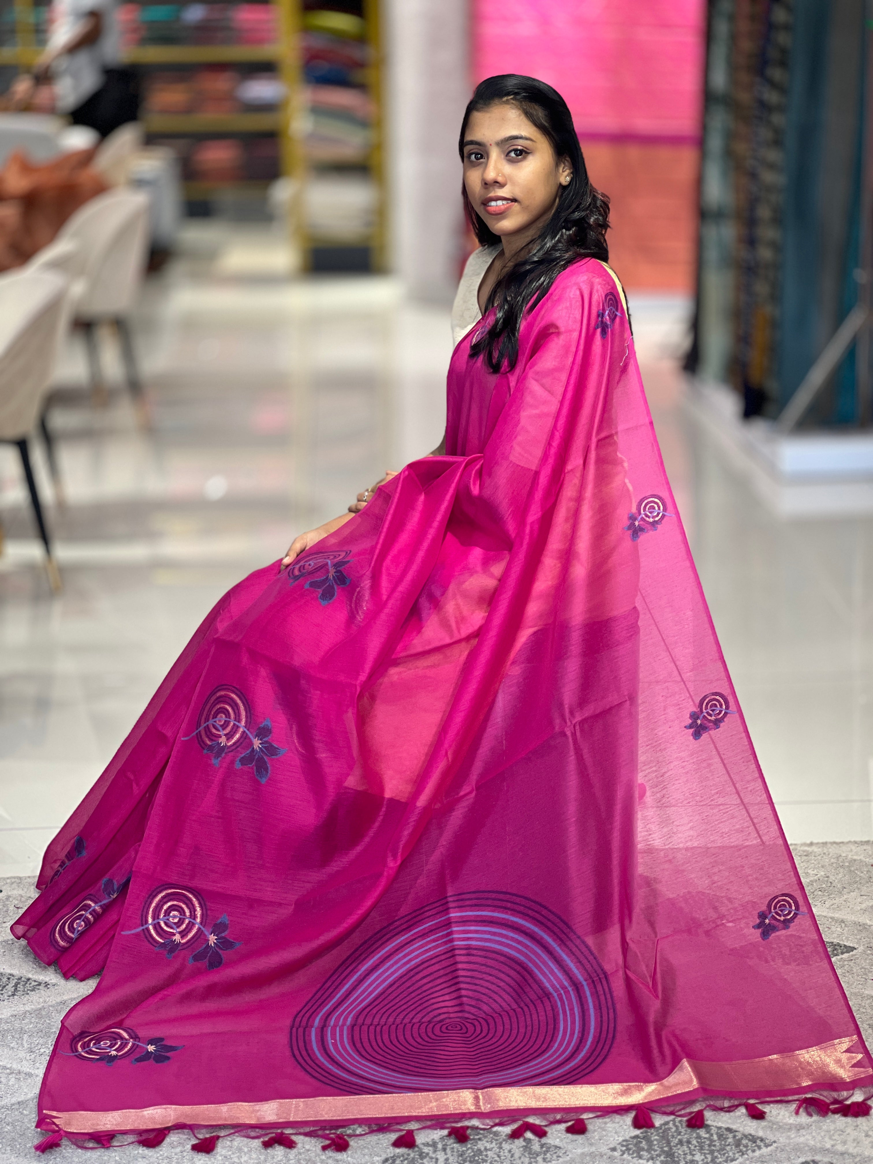 Traditional Jamdani Weaving Cotton Saree  | GMS236