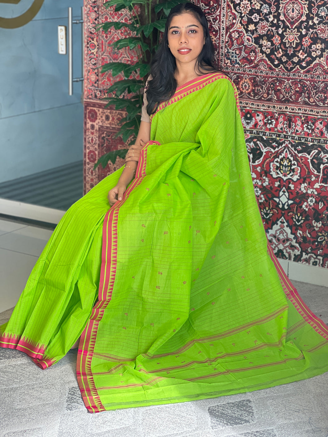 Traditional Kanchi-Cotton sarees | VR148