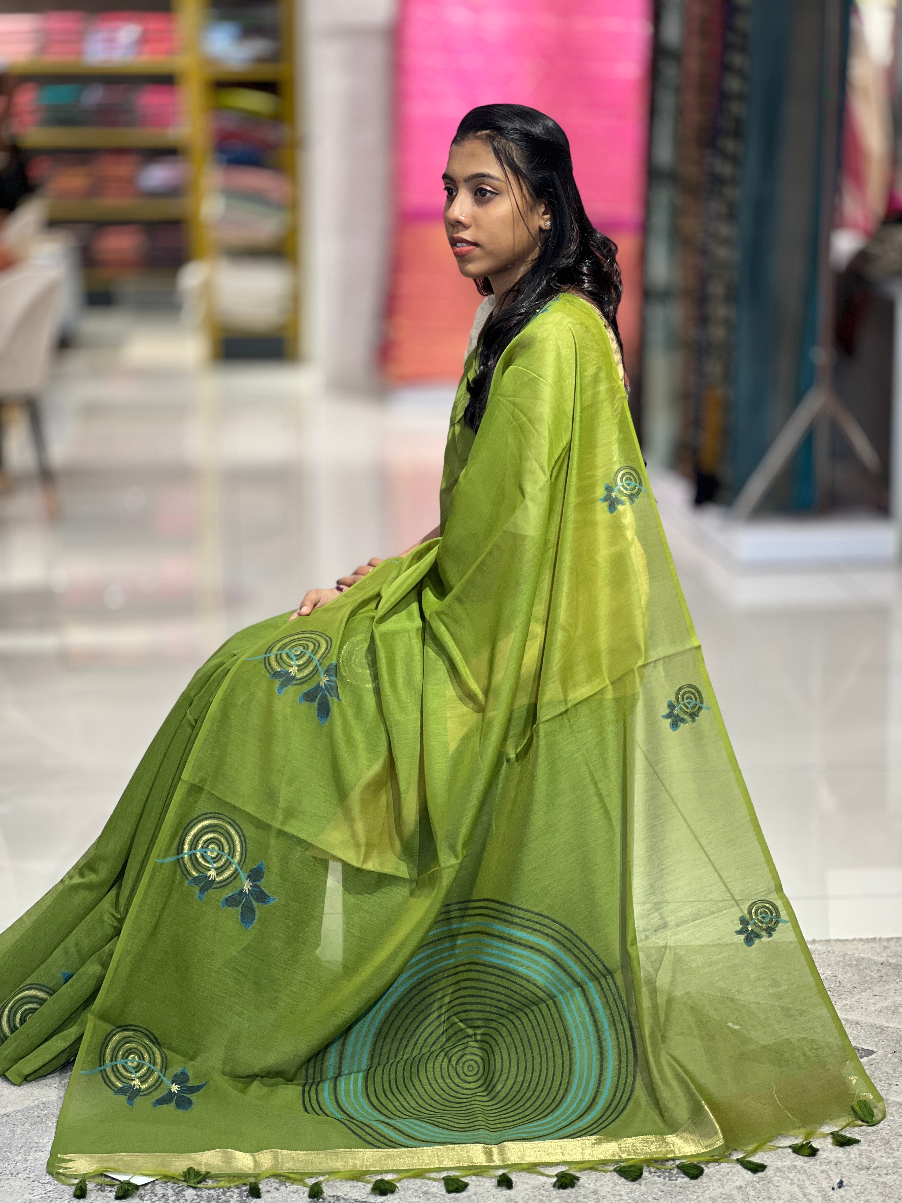 Traditional Jamdani Weaving Cotton Saree | GMS234