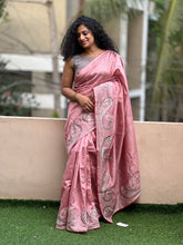 Paisley Embroidery Semi Tussar Saree | BLD248