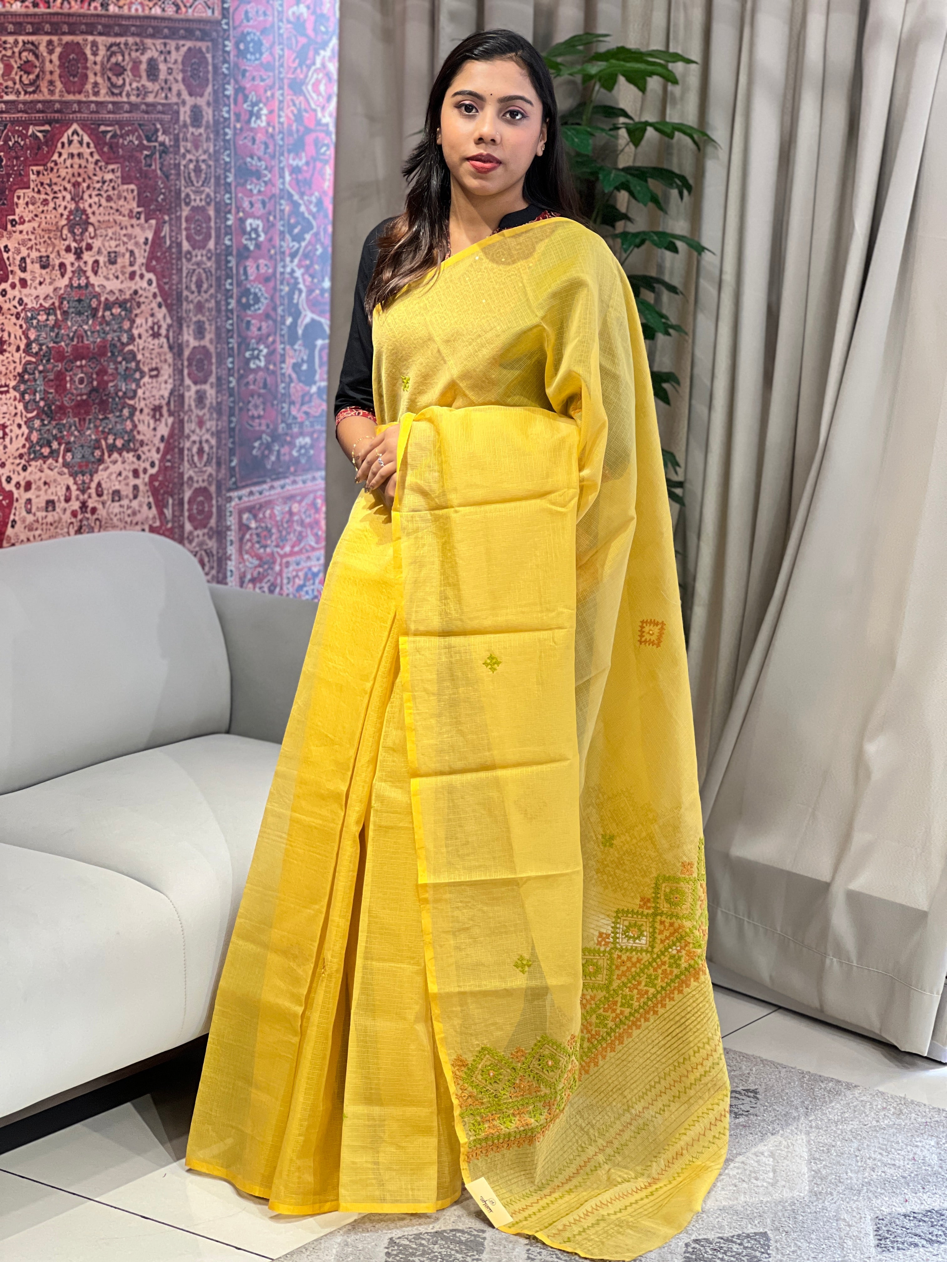 Kutch Work Detailed Kota Saree | JSC491