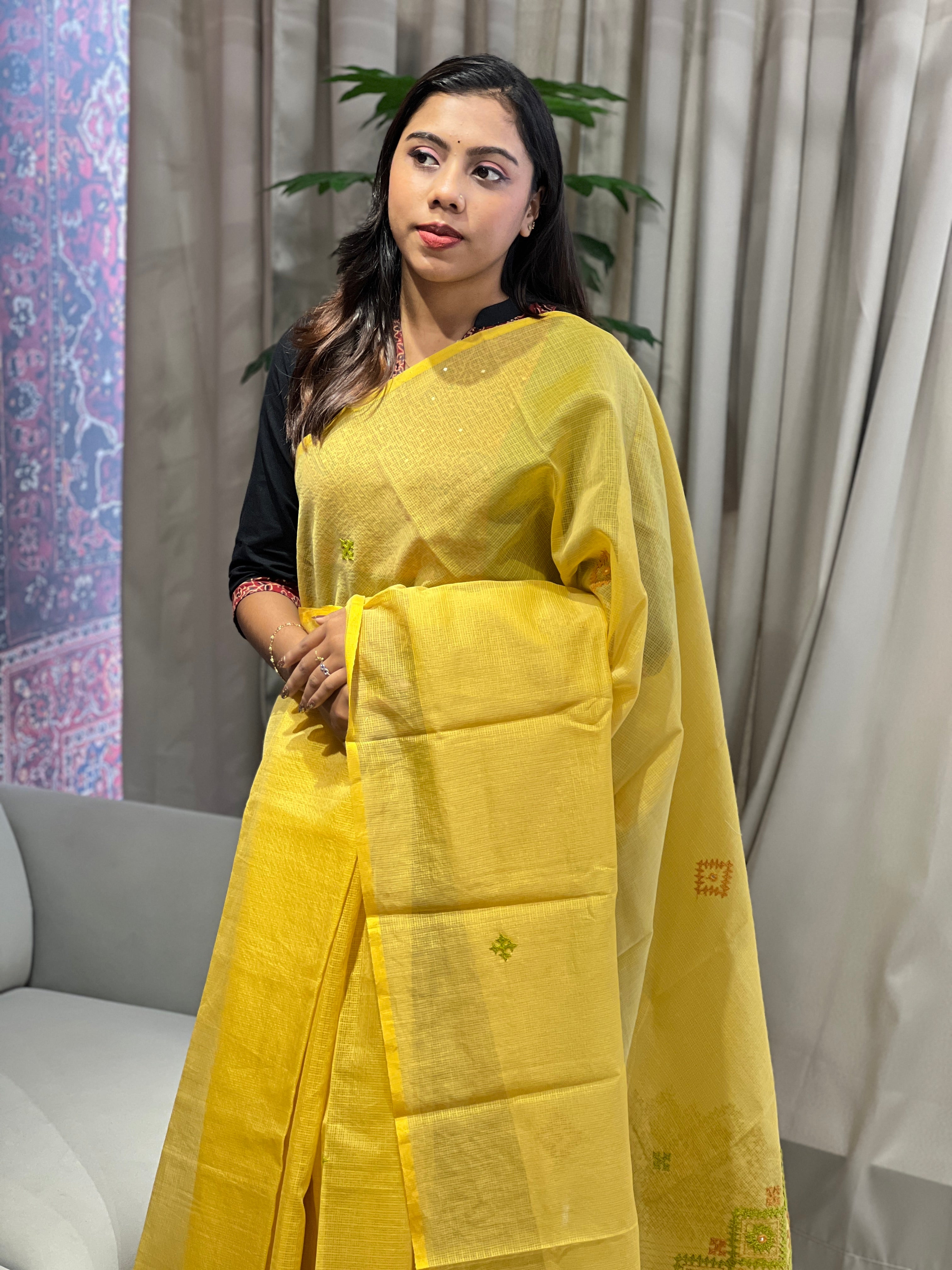 Kutch Work Detailed Kota Saree | JSC491