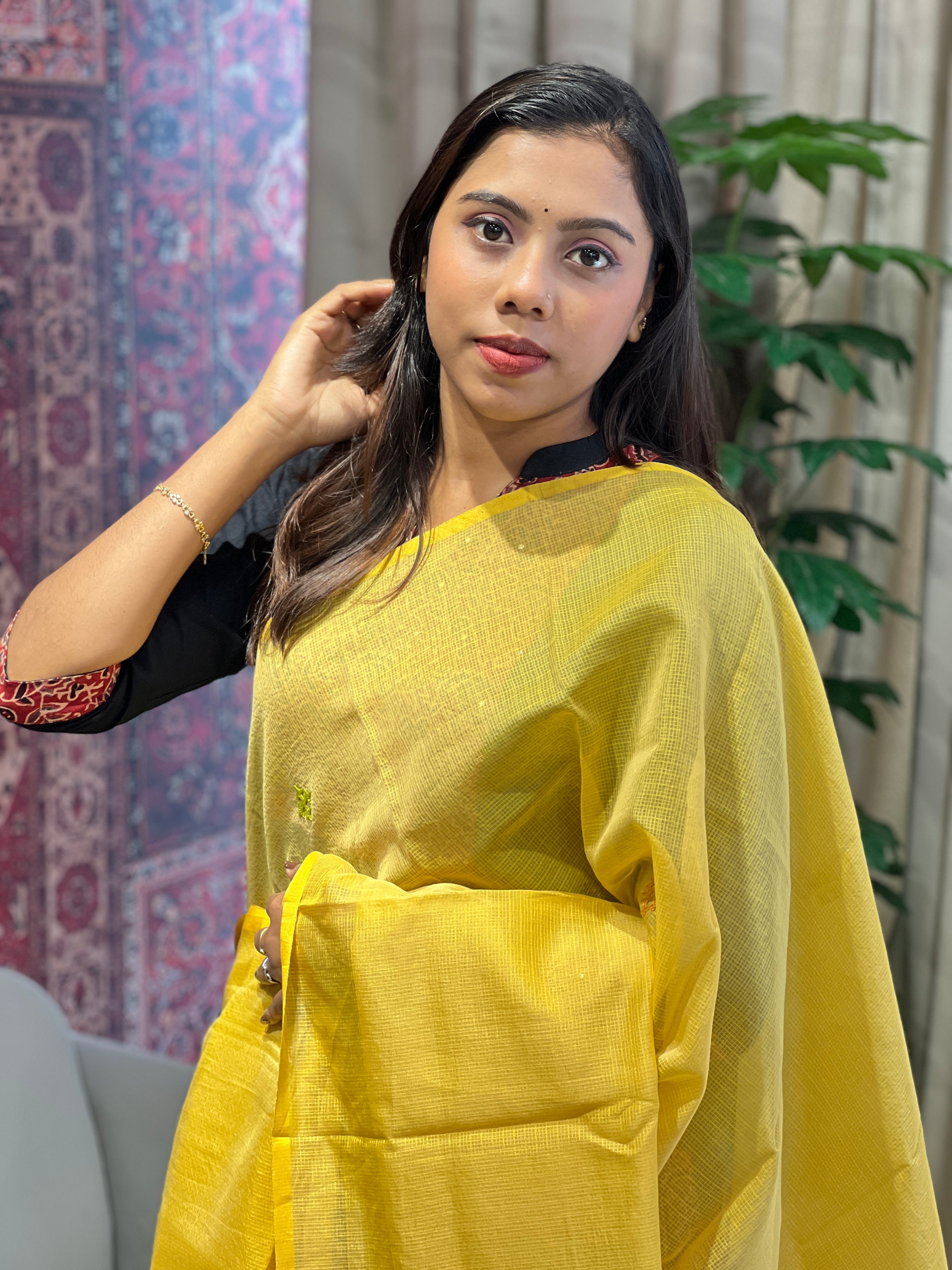 Kutch Work Detailed Kota Saree | JSC491