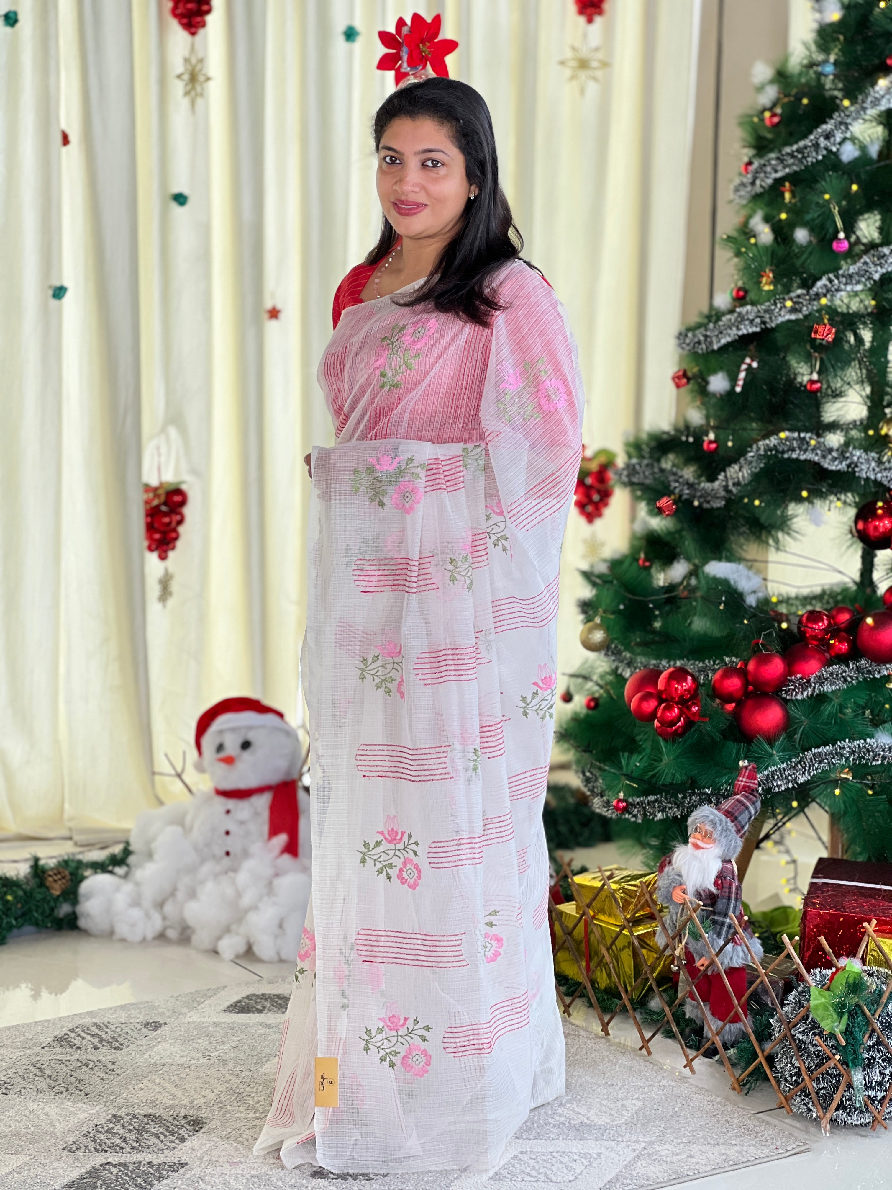 Machine Embroidery Detailed Kota Saree | NHH567