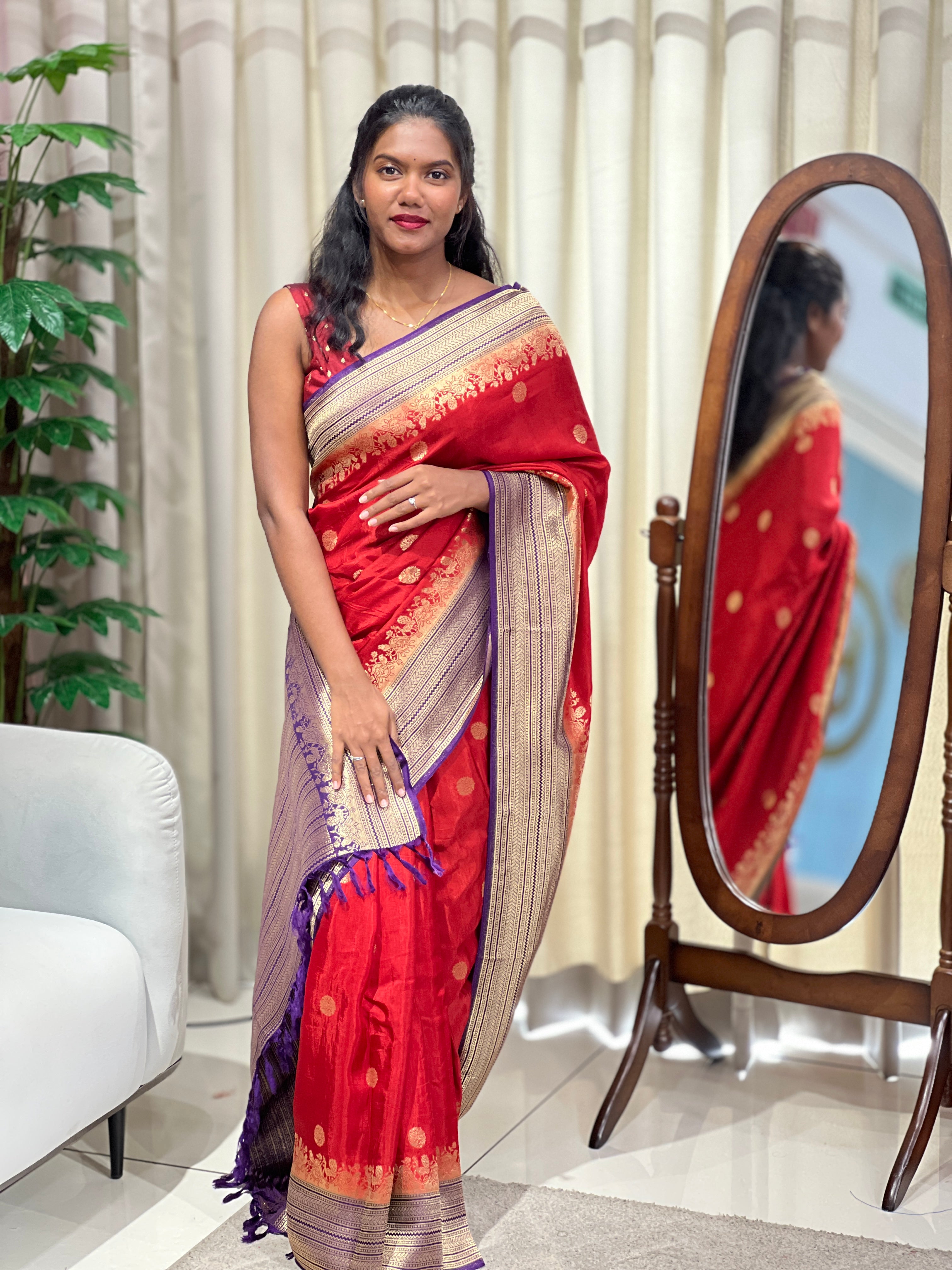 Banarasi Weaved Semi Tussar Saree | NN193