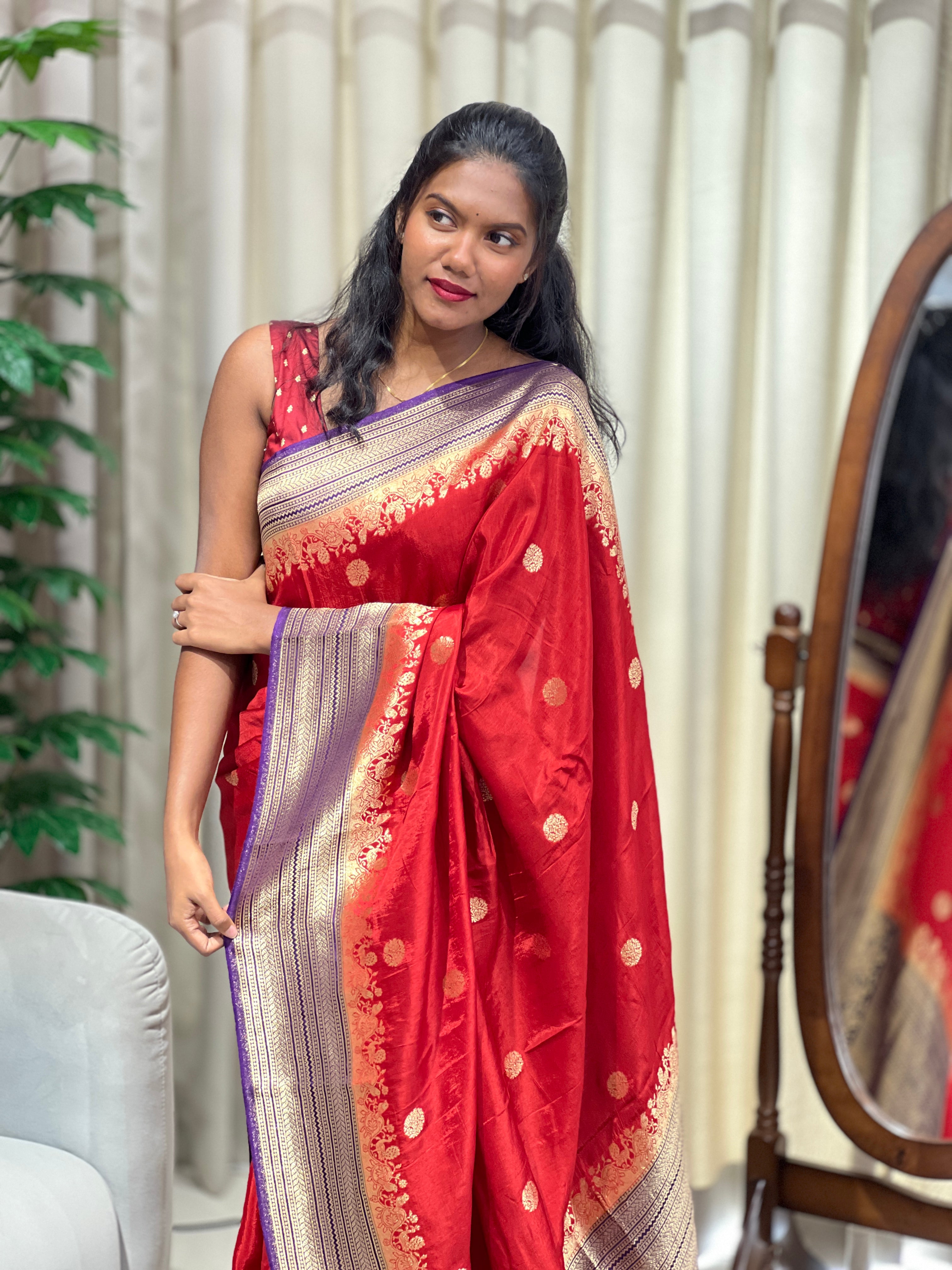 Banarasi Weaved Semi Tussar Saree | NN193
