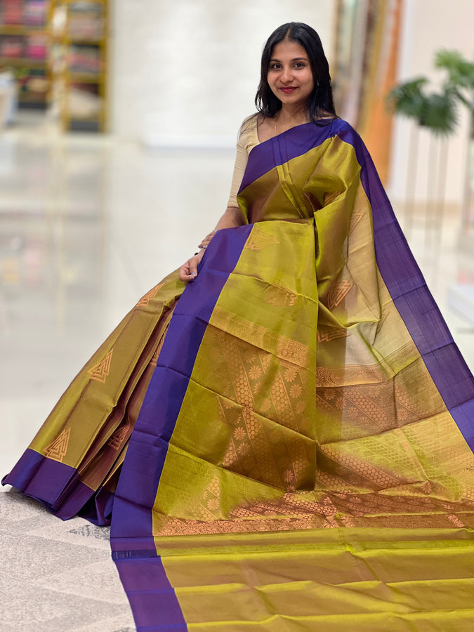 Geometric Patterned Soft Silk Saree | GR153