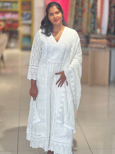 Machine Embroidery Pure Cotton Kurta Set  | FW340