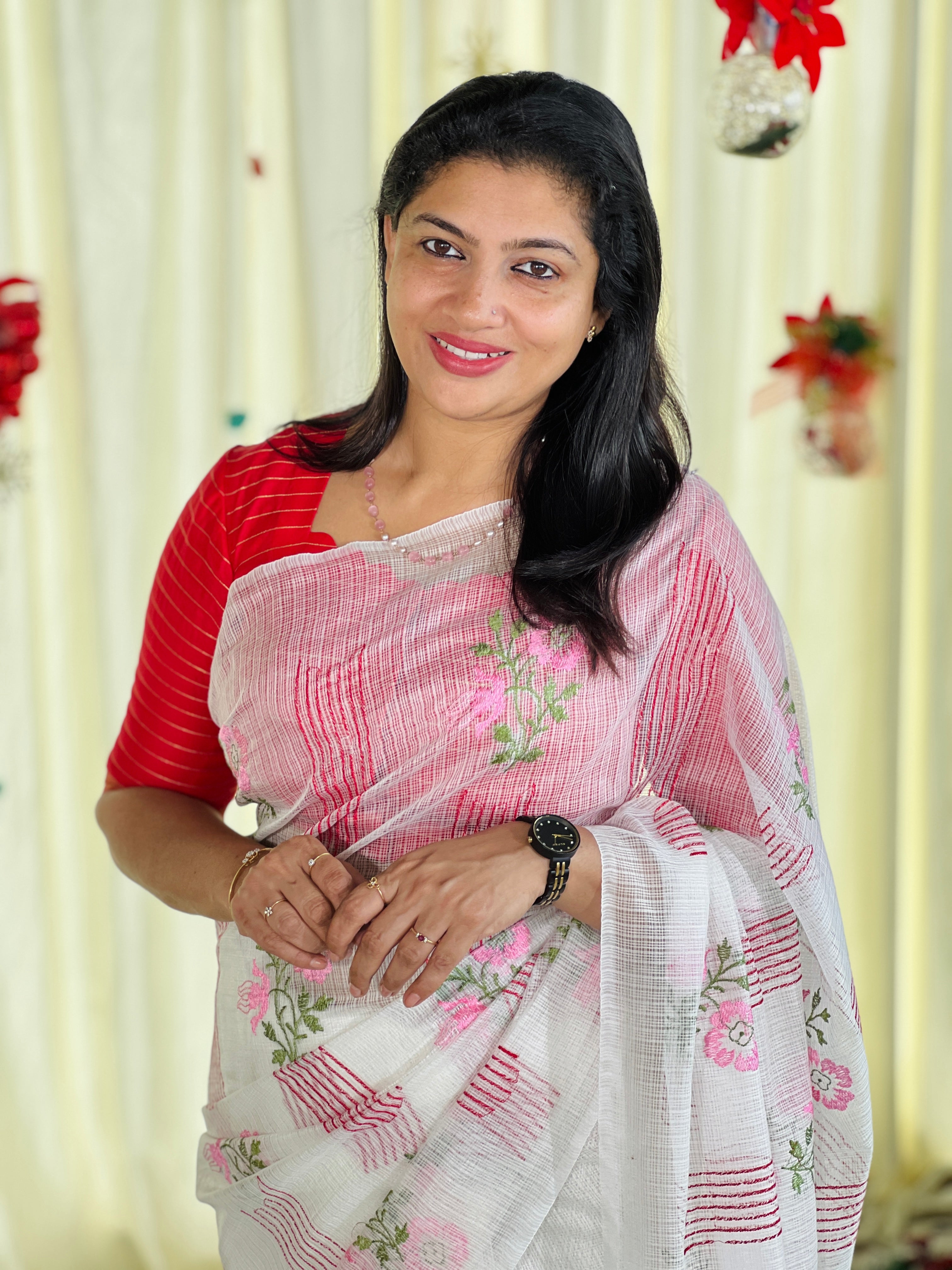 Machine Embroidery Detailed Kota Saree | NHH567