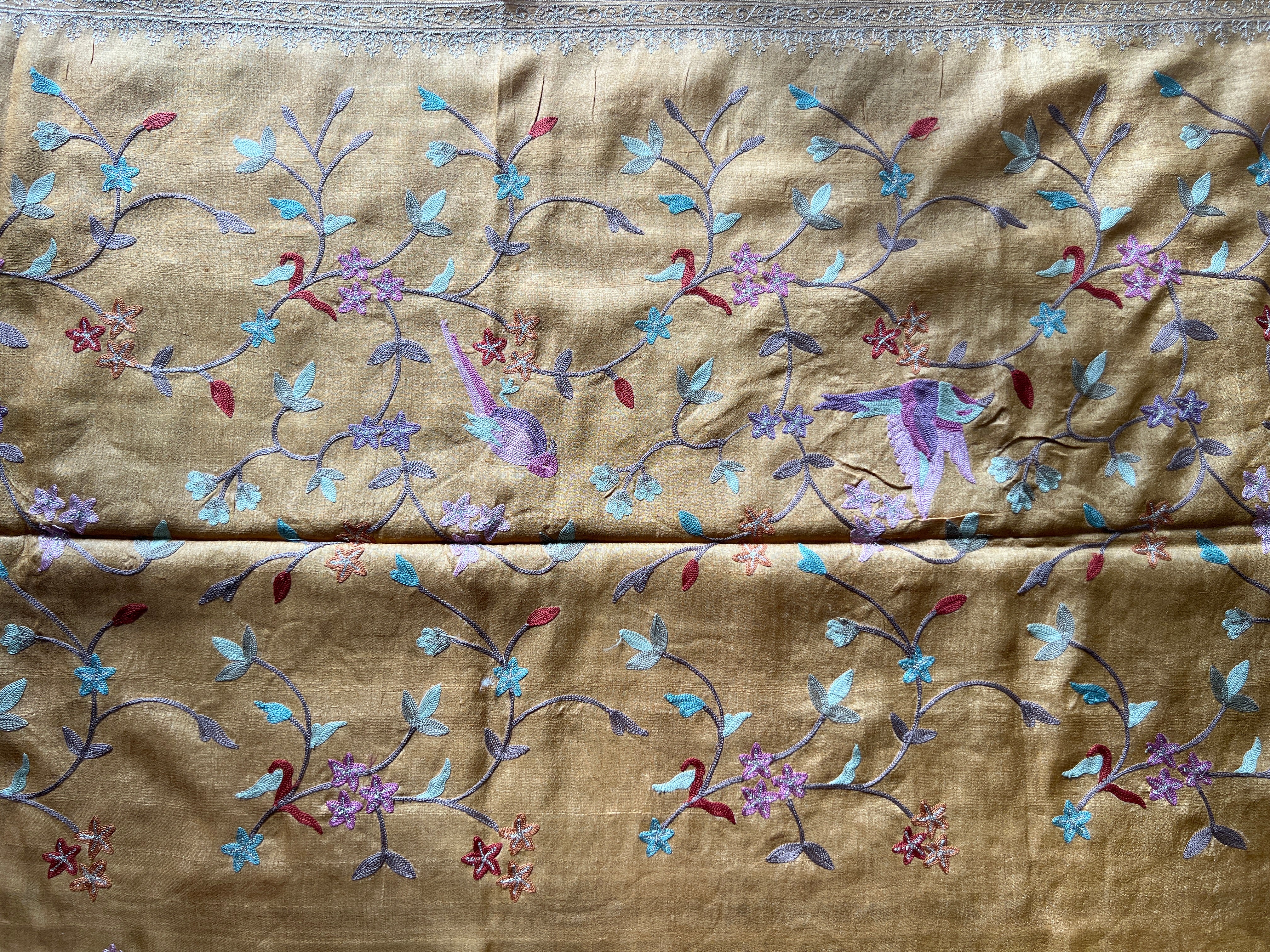 Embroidery With Zari Border Detailed Tussar Saree | RGD730