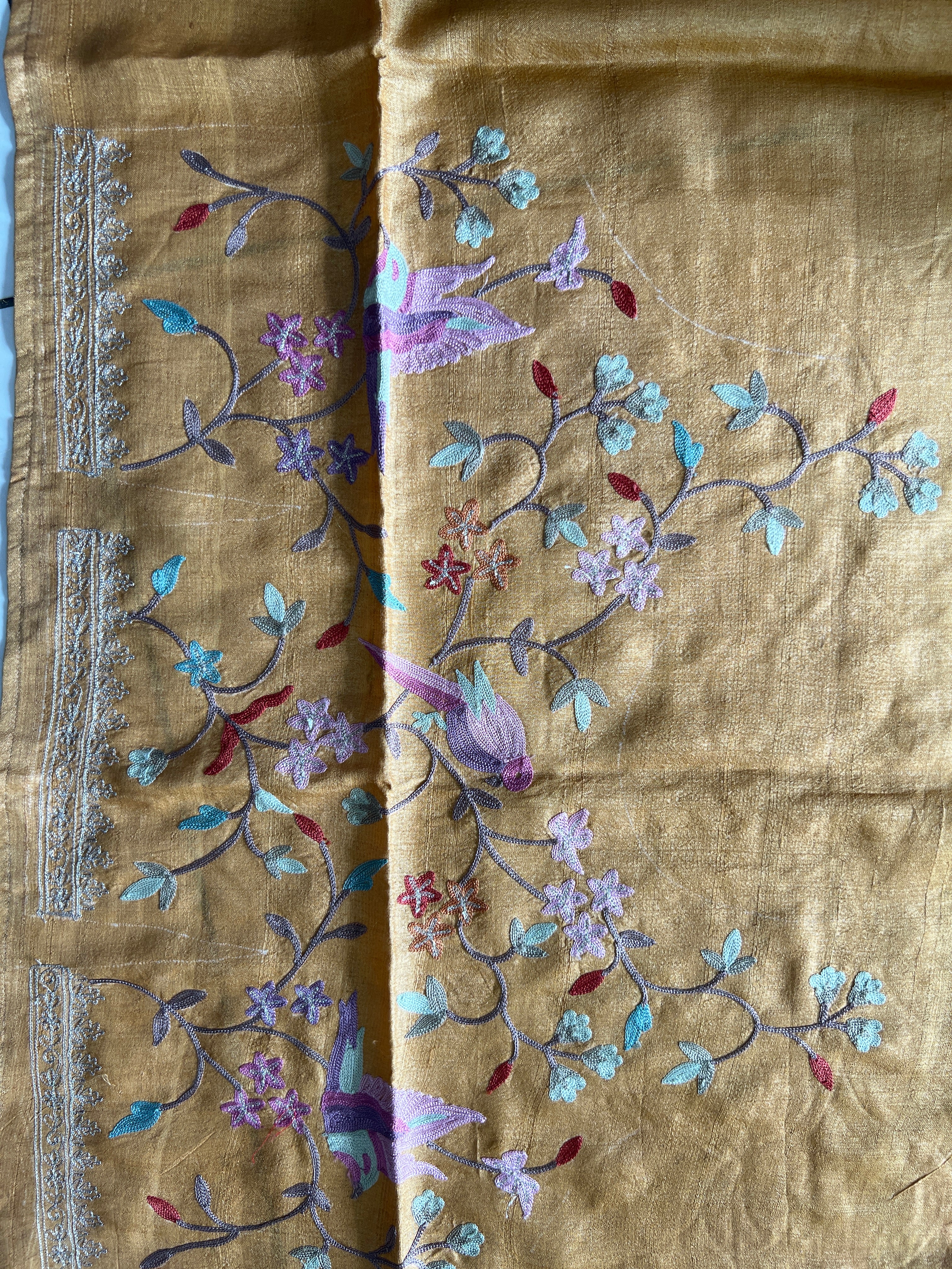 Embroidery With Zari Border Detailed Tussar Saree | RGD730