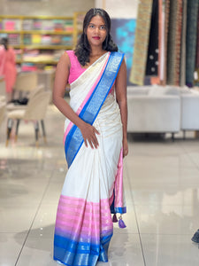 Double Shaded Semi Silk Saree | HT182