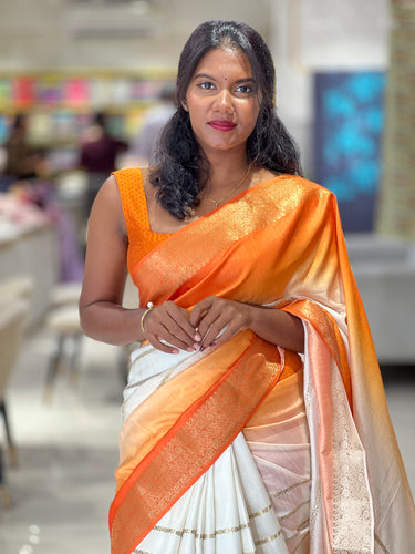 Double Shaded Semi Silk Saree | HT183