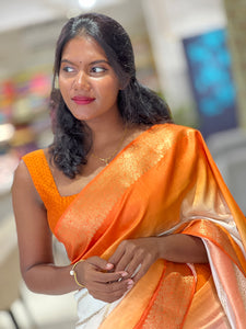 Double Shaded Semi Silk Saree | HT183